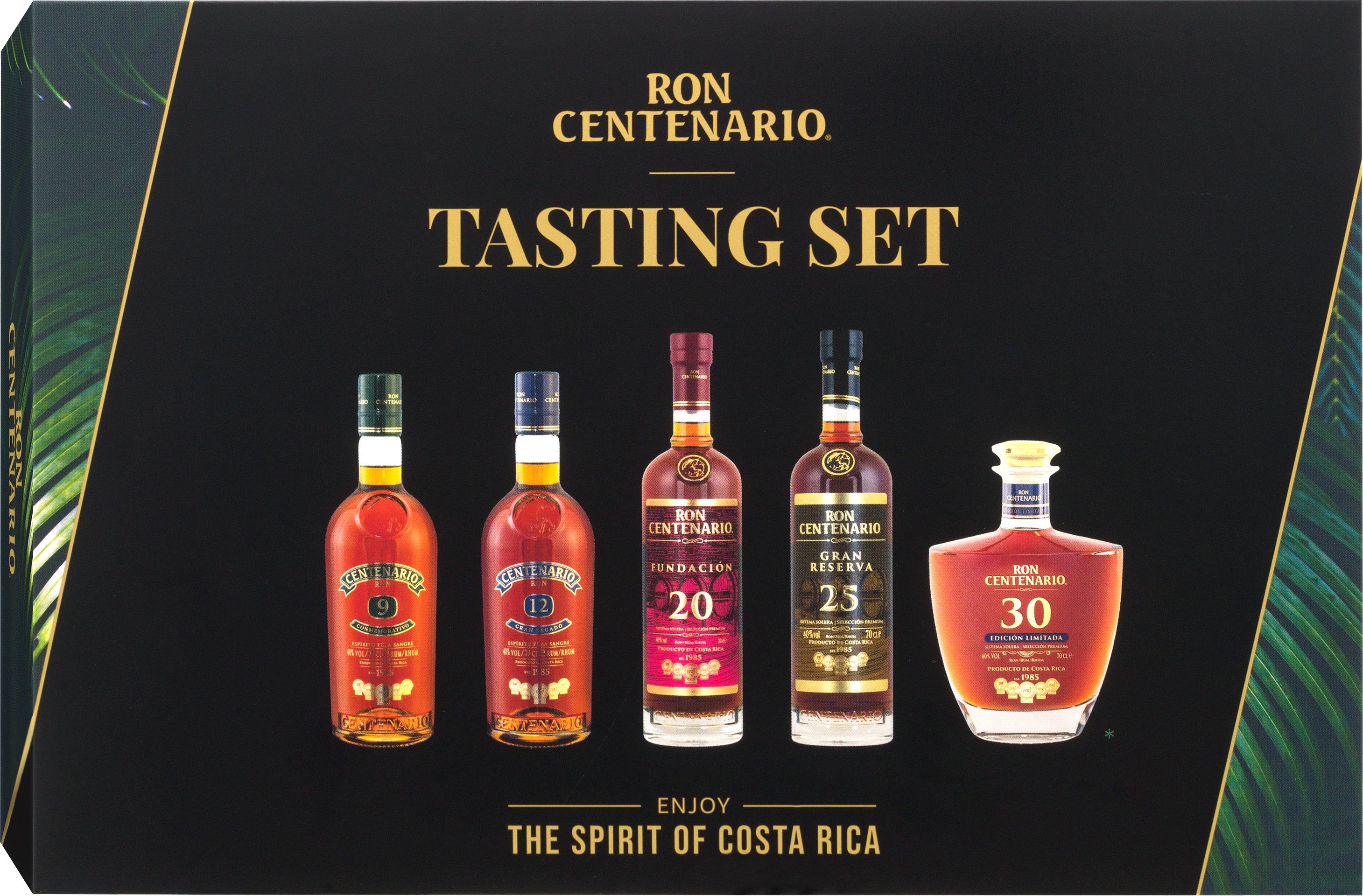 Ron Centenario Rum Tasting Set Entdeckerpaket - 5 x 50 ml, 40 % Vol