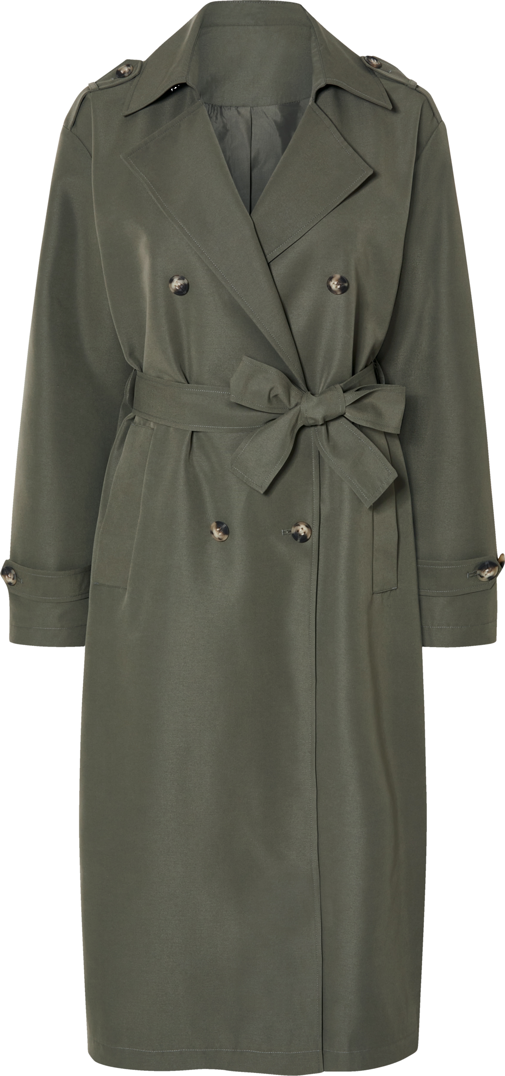 Thumbnail - esmara® Damen Trenchcoat mit Zierriegel an den Ärmeln (Khaki, M(40/42))