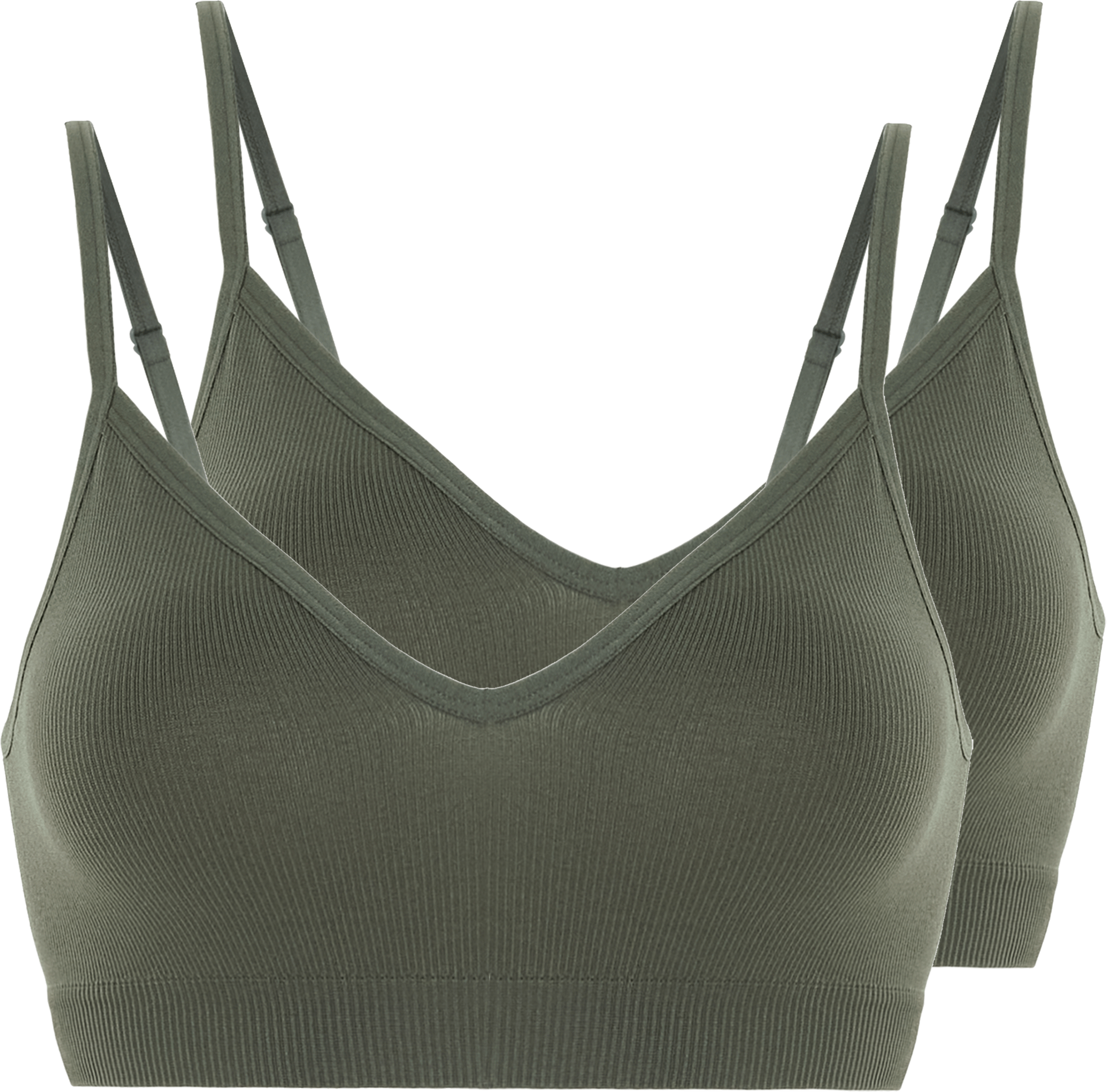 Thumbnail - esmara® Damen Bustier, 2 Stück, seamless (khaki, XL(48/50))""