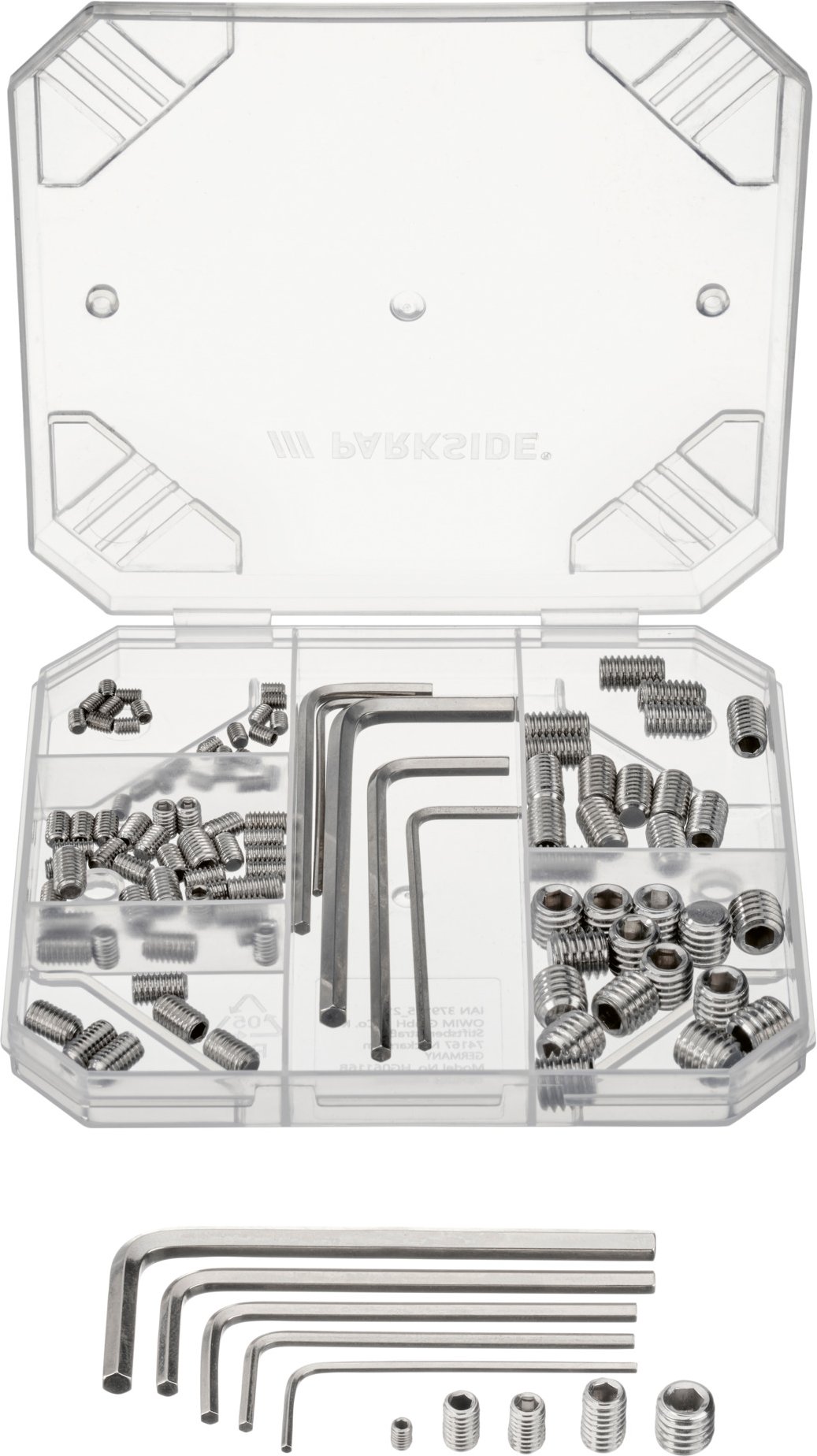 PARKSIDE® Flügelmutter-Sortiment / Madenschrauben-Sortiment / Splint-Sortiment / Nagel-Sortiment (Gewindestift-Set)
