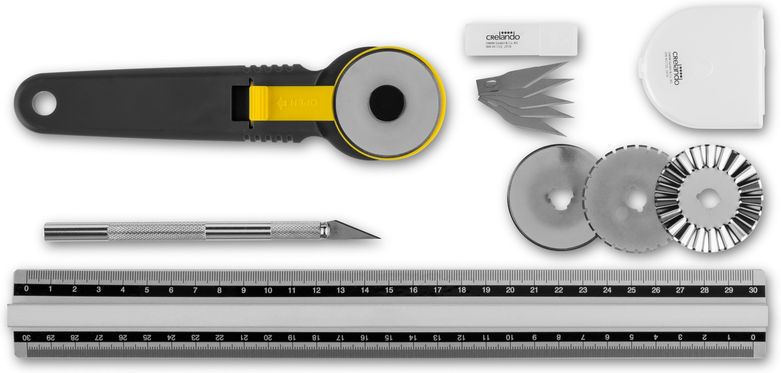 crelando® Schneide- und Bastelunterlage (Handwerkszeug-Set)