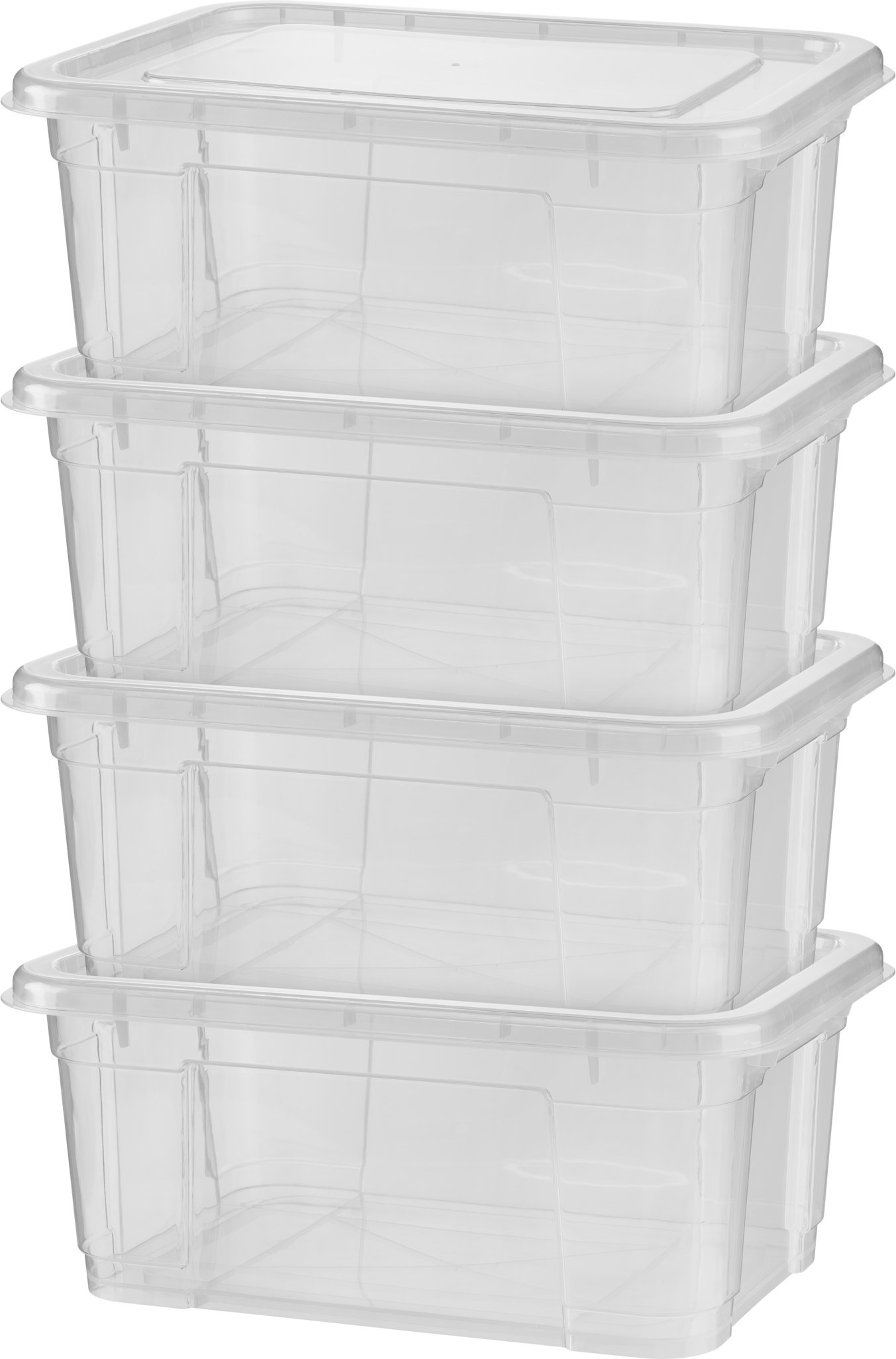 W5 Boxen 11 l mit Deckel, 4 Stück