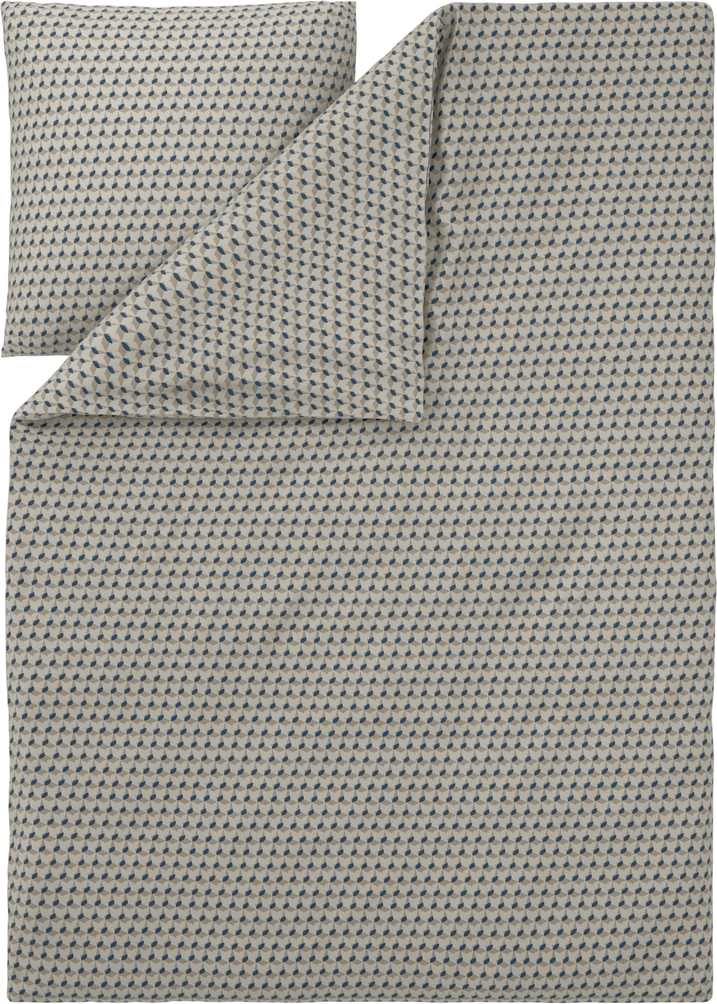 LIVARNO® Renforcé-Bettwäsche, 135 x 200 cm (Grau/Weiß)