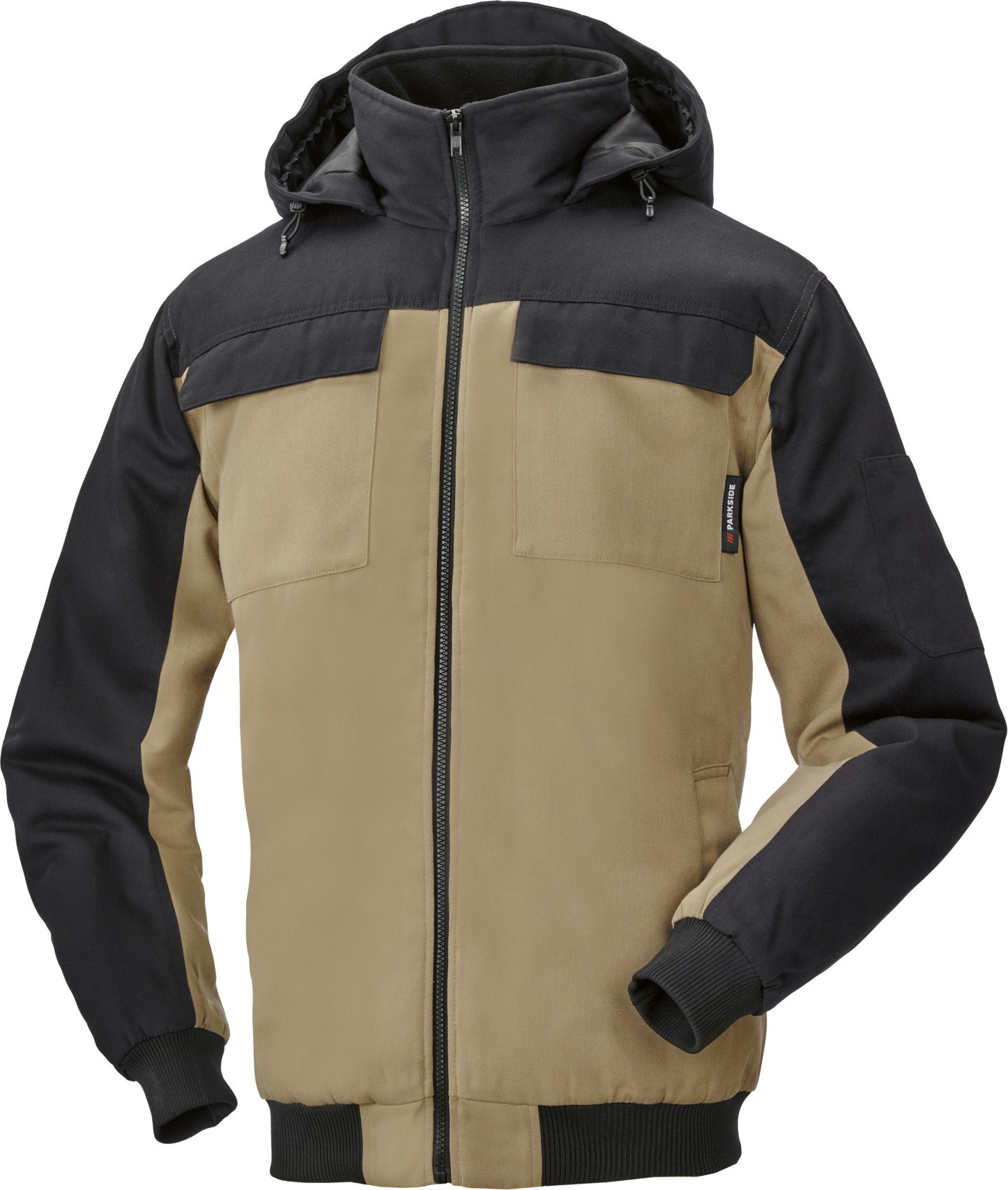 Thumbnail - PARKSIDE® Gefütterte Herren Arbeitsjacke (Schwarz/Braun, M(48/50))
