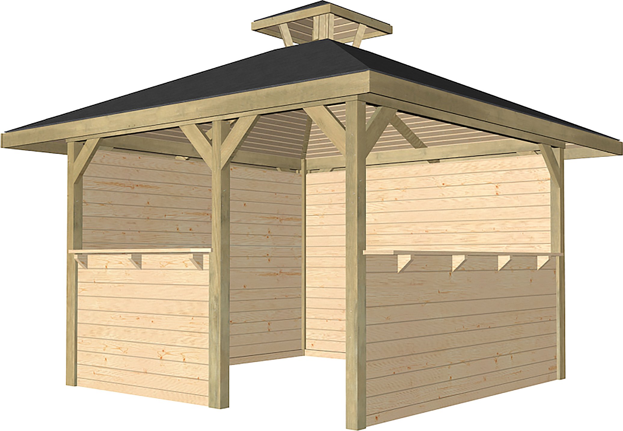 WEKA Holzpavillon mit Tresen (Style B)""