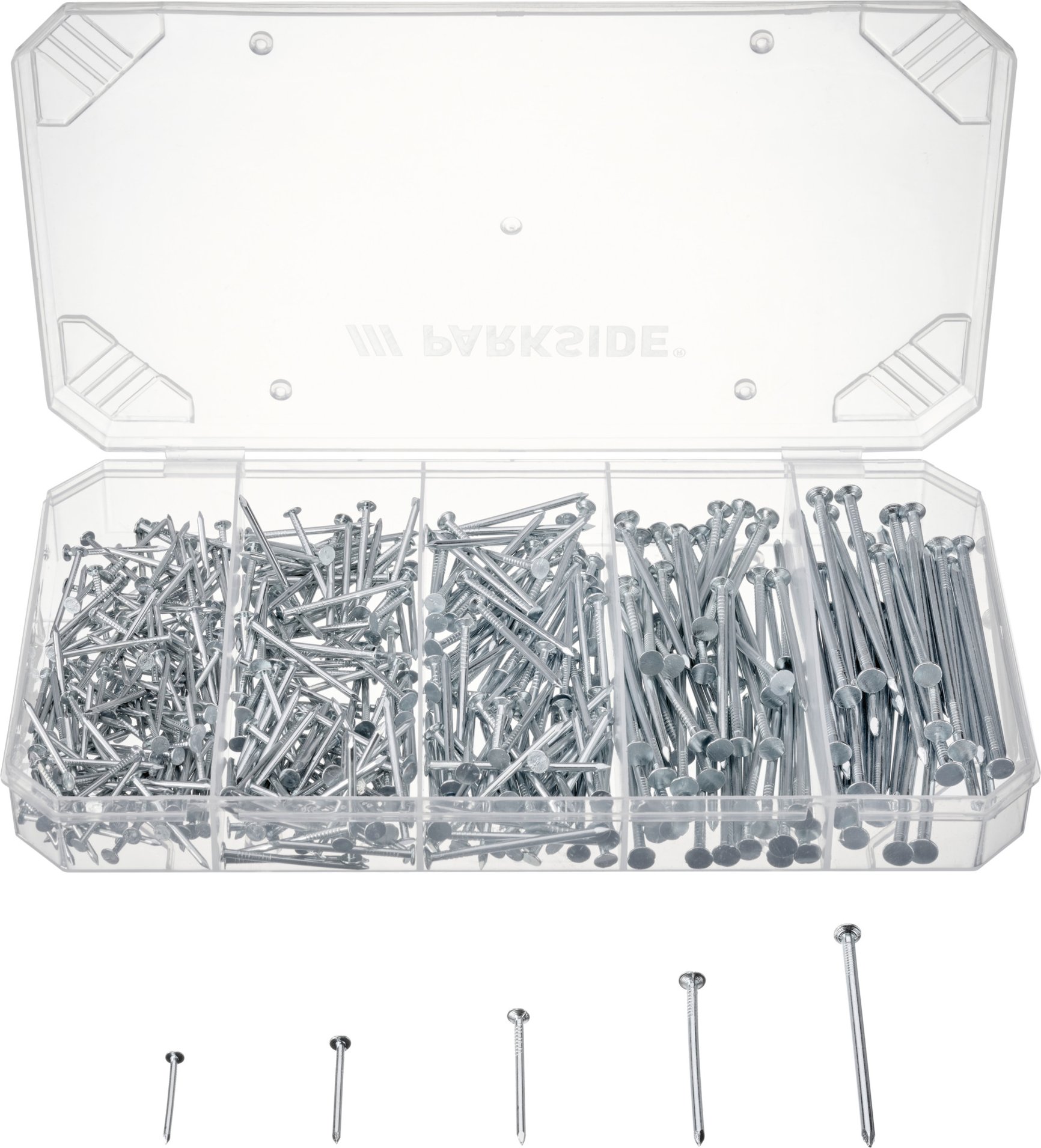 PARKSIDE® Flügelmutter-Sortiment / Madenschrauben-Sortiment / Splint-Sortiment / Nagel-Sortiment (Nagel-Set)