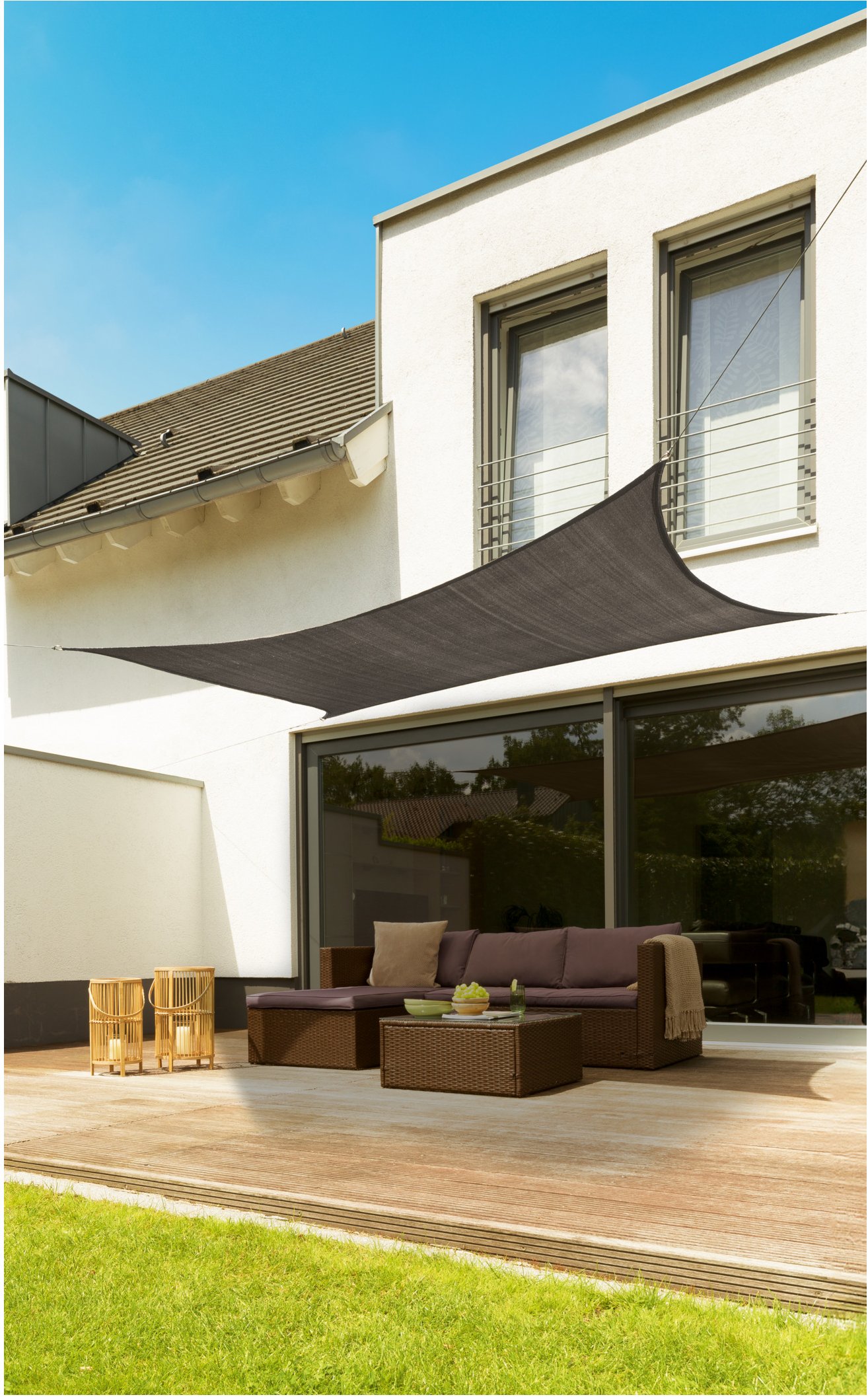 LIVARNO home Sonnensegel (Rechteckig, Anthrazit)