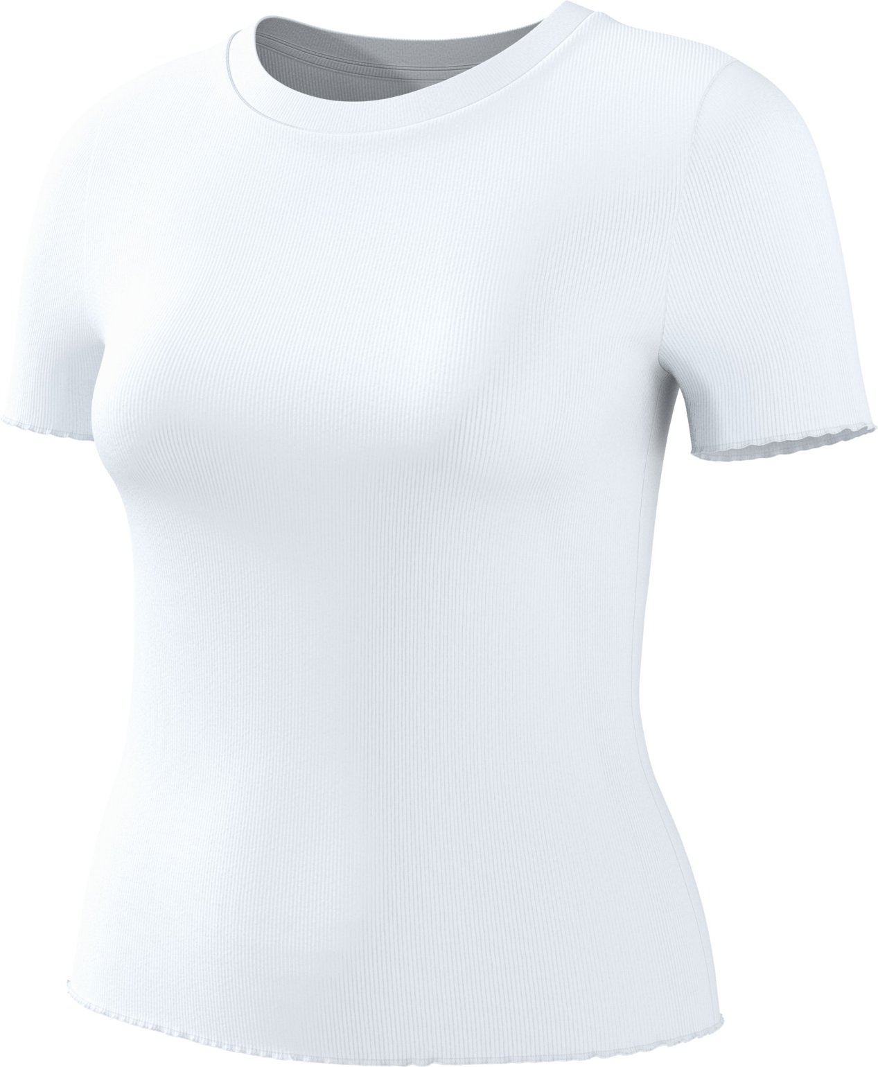 esmara® Damen T-Shirt Rippe (Weiß, S(36/38))