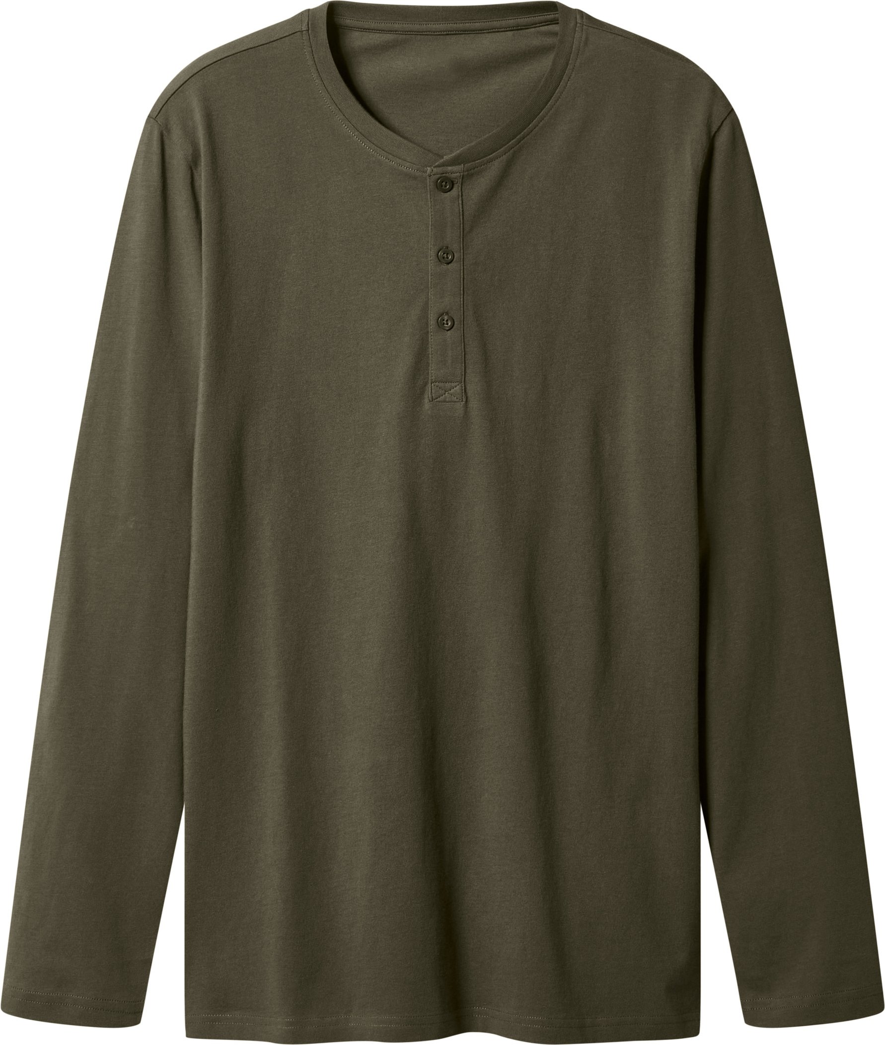 Thumbnail - esmara Men Herren Langarmshirt mit Knopfleiste (Olive, S (44/46))