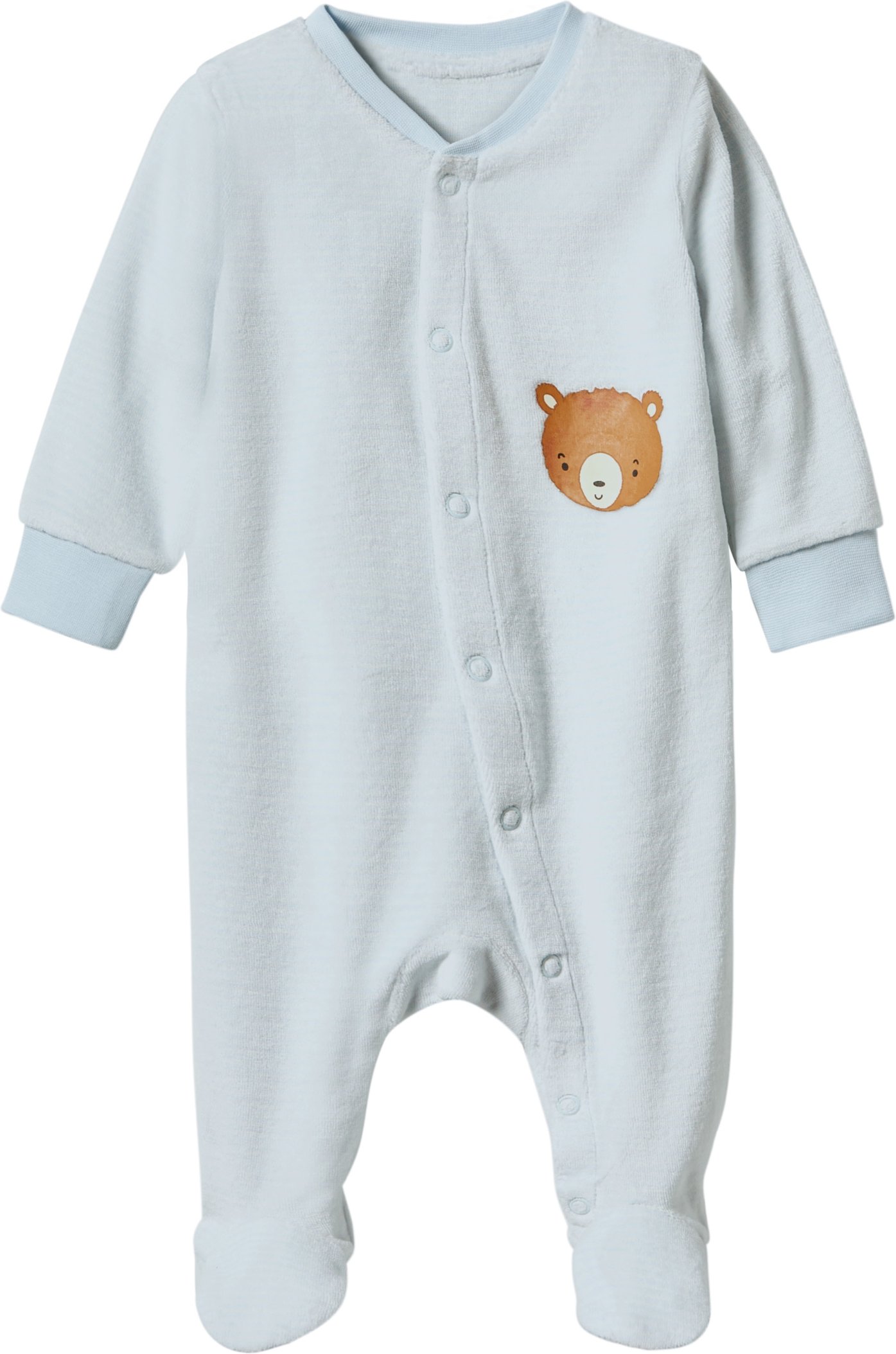 lupilu®  Baby Schlafoverall, Nicki-Qualität (Hellblau, 62/68)""