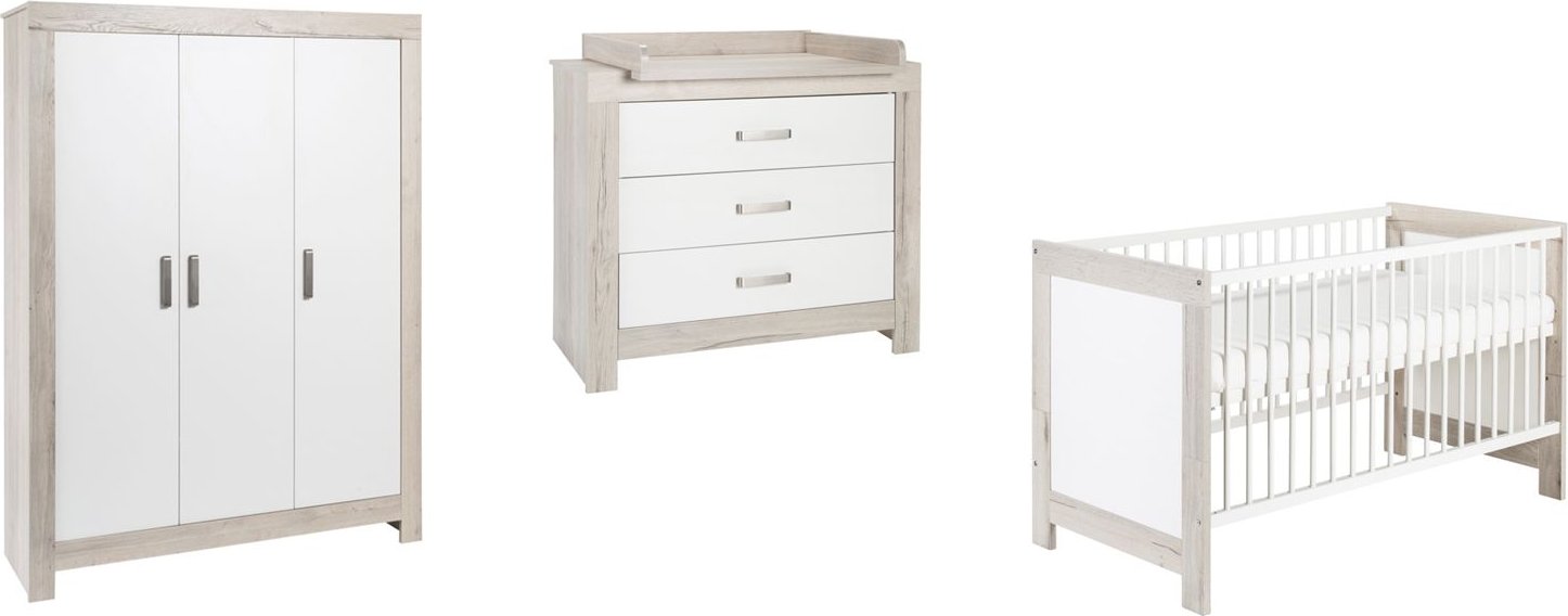 Schardt Kinderzimmer-Set Nordic Halifax (mit 3 Türer Schrank)