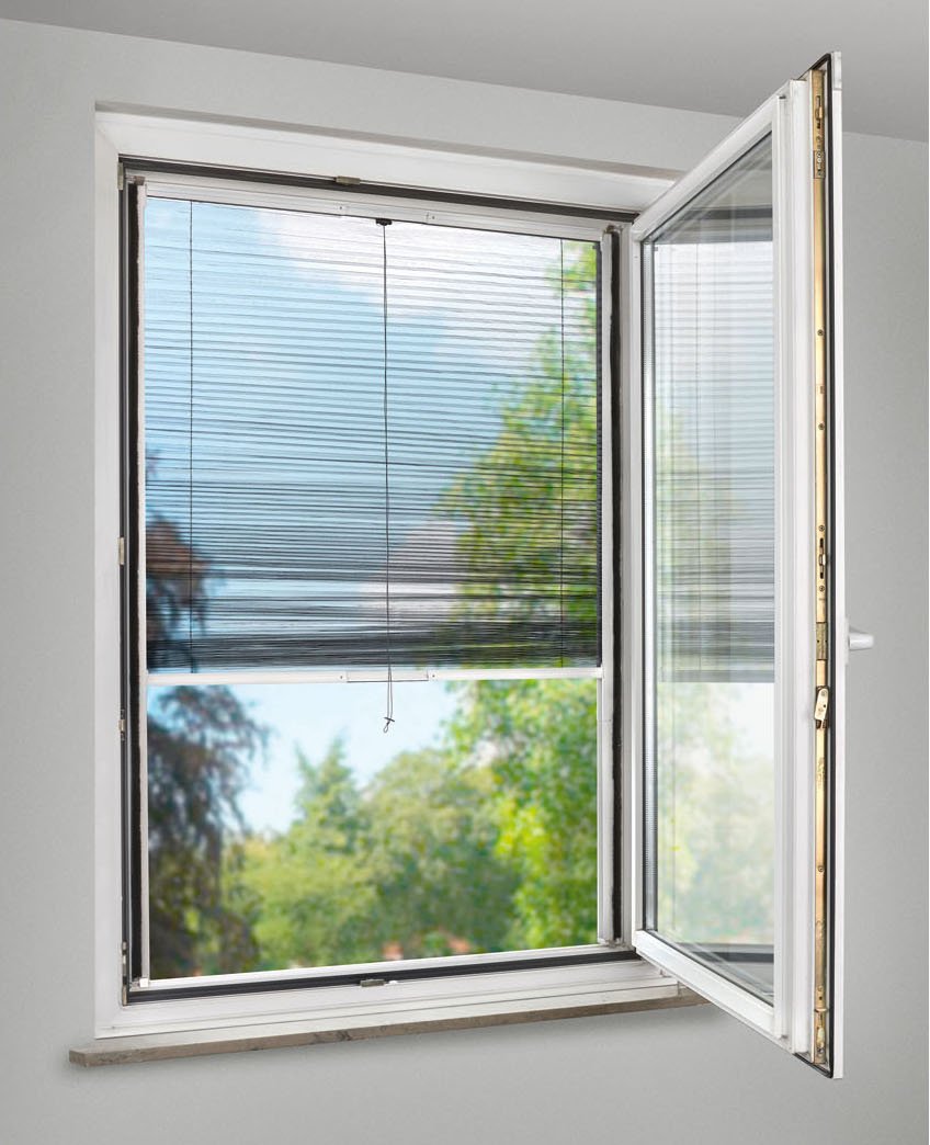 LIVARNO home Insektenschutzplissee Easy Build bis max. 130 - 150 cm (Weiß)