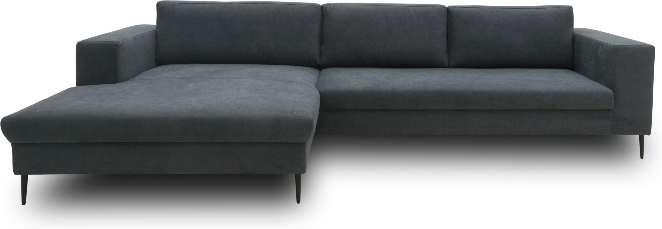 Domo Ecksofa »Modica«, mit Longchair (davorstehend links,173x329cm, Dunkelgrau)