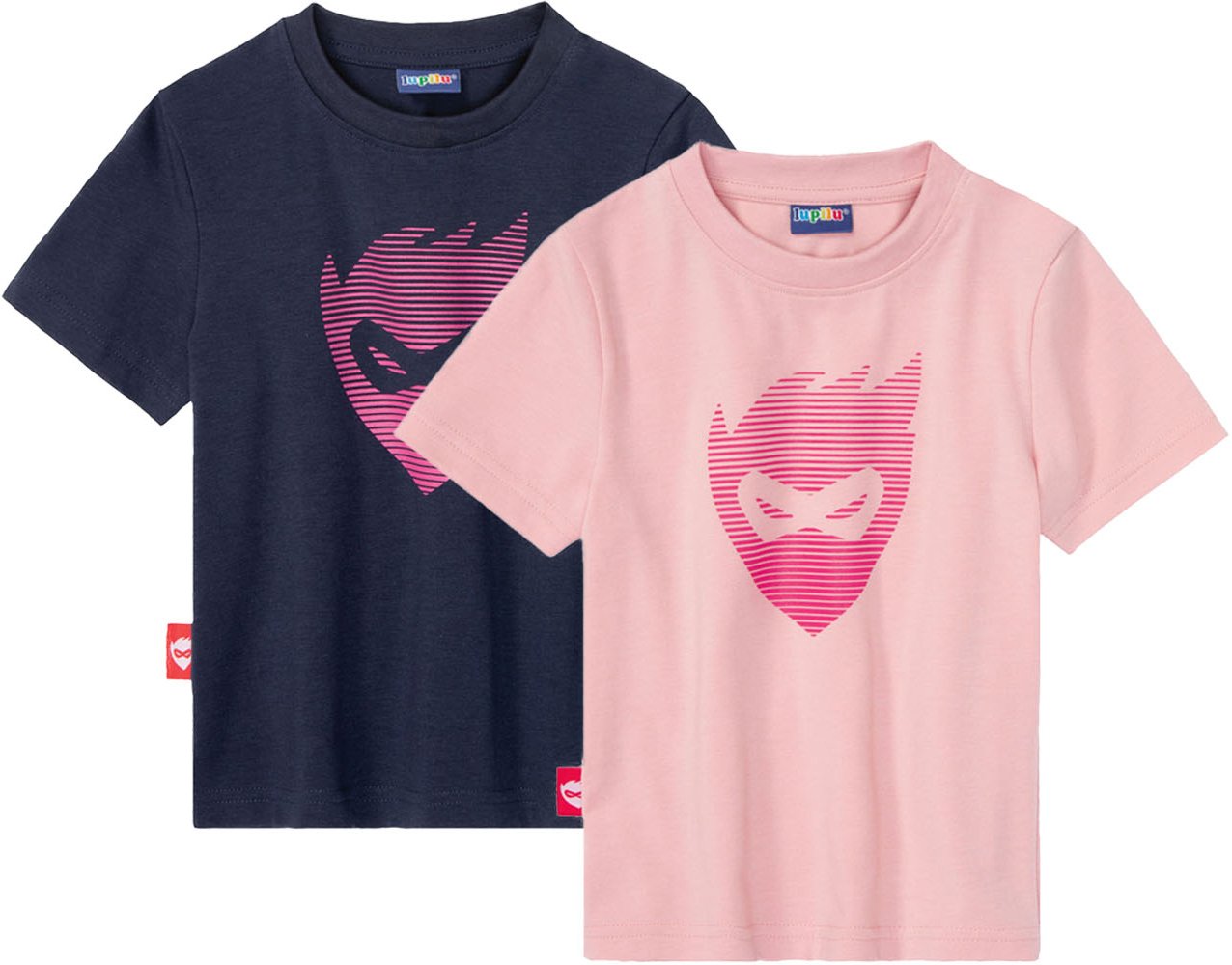 Thumbnail - lupilu® 2 Kleinkinder Mädchen Funktionsshirts Outdoor (86/92, rosa/marine)