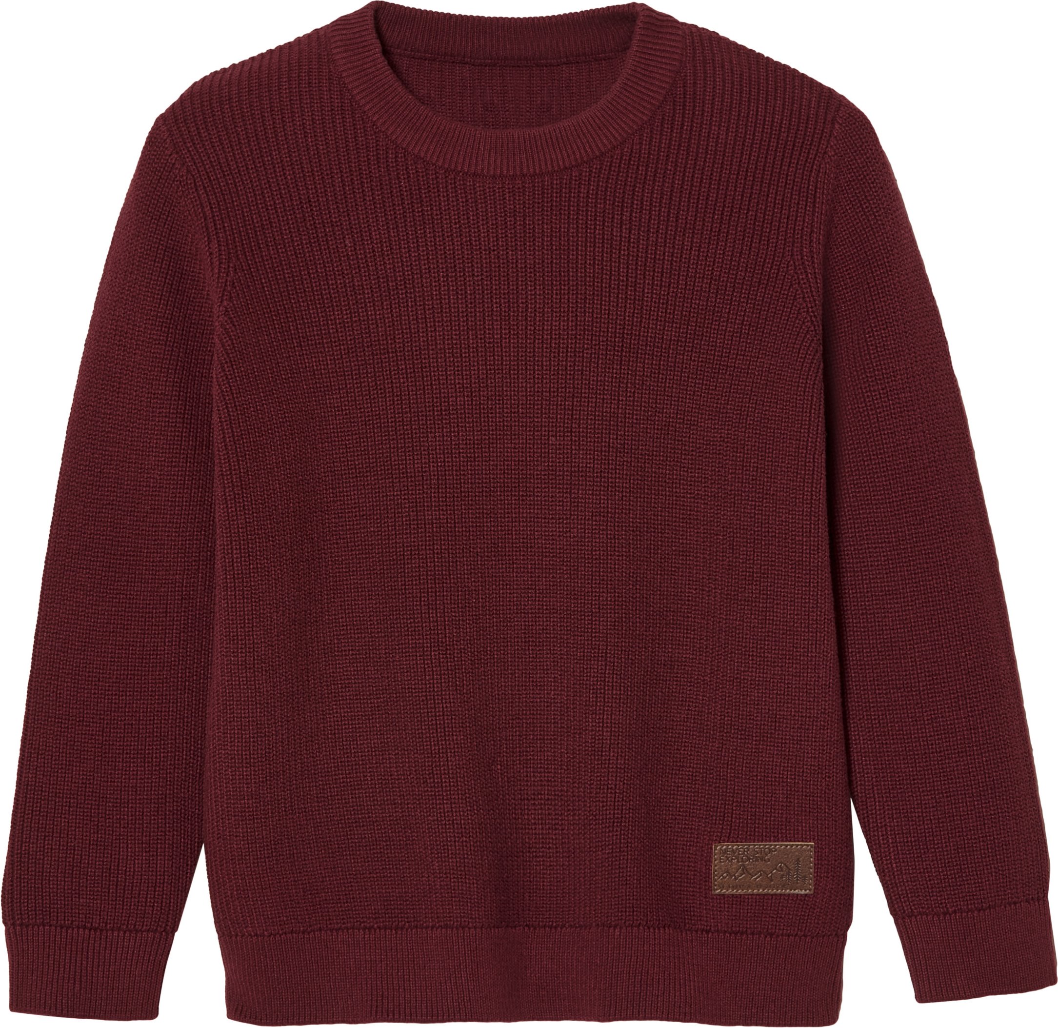 Thumbnail - lupilu® Kinder Grobstrickpullover, mit Bündchen (Rot, 122/128)