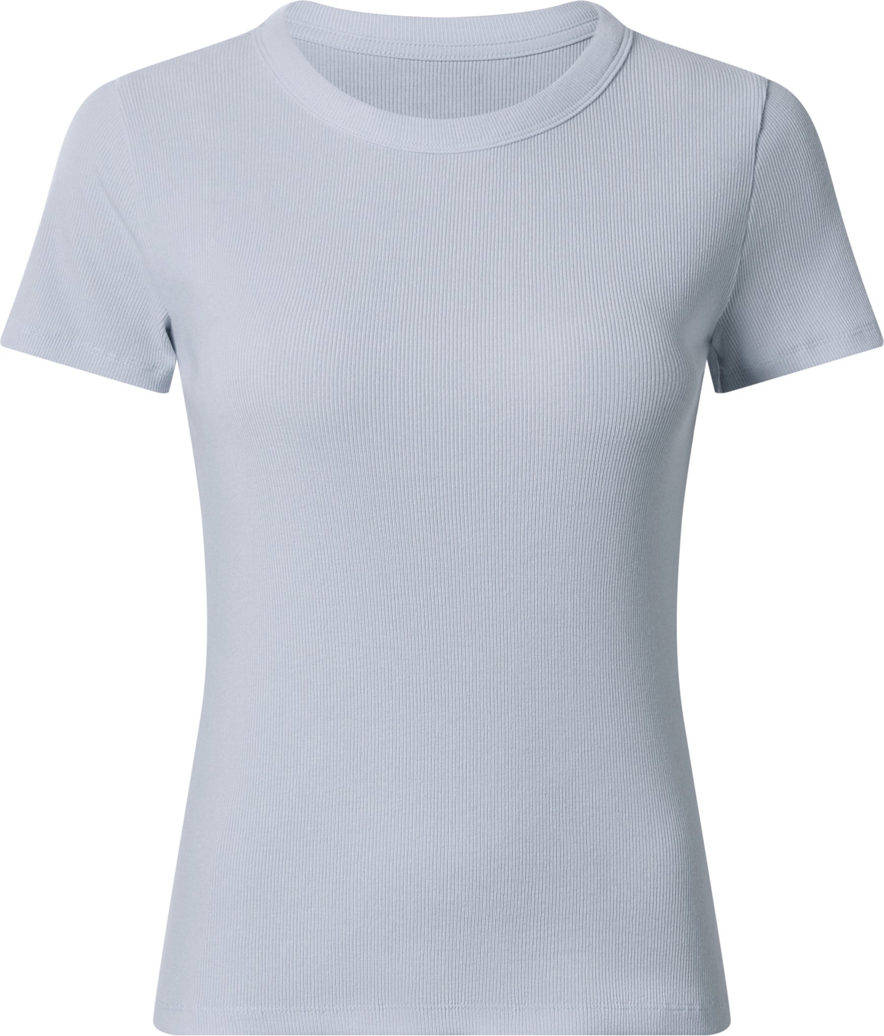 esmara® Damen T-Shirt Rippe (Blau, S(36/38))