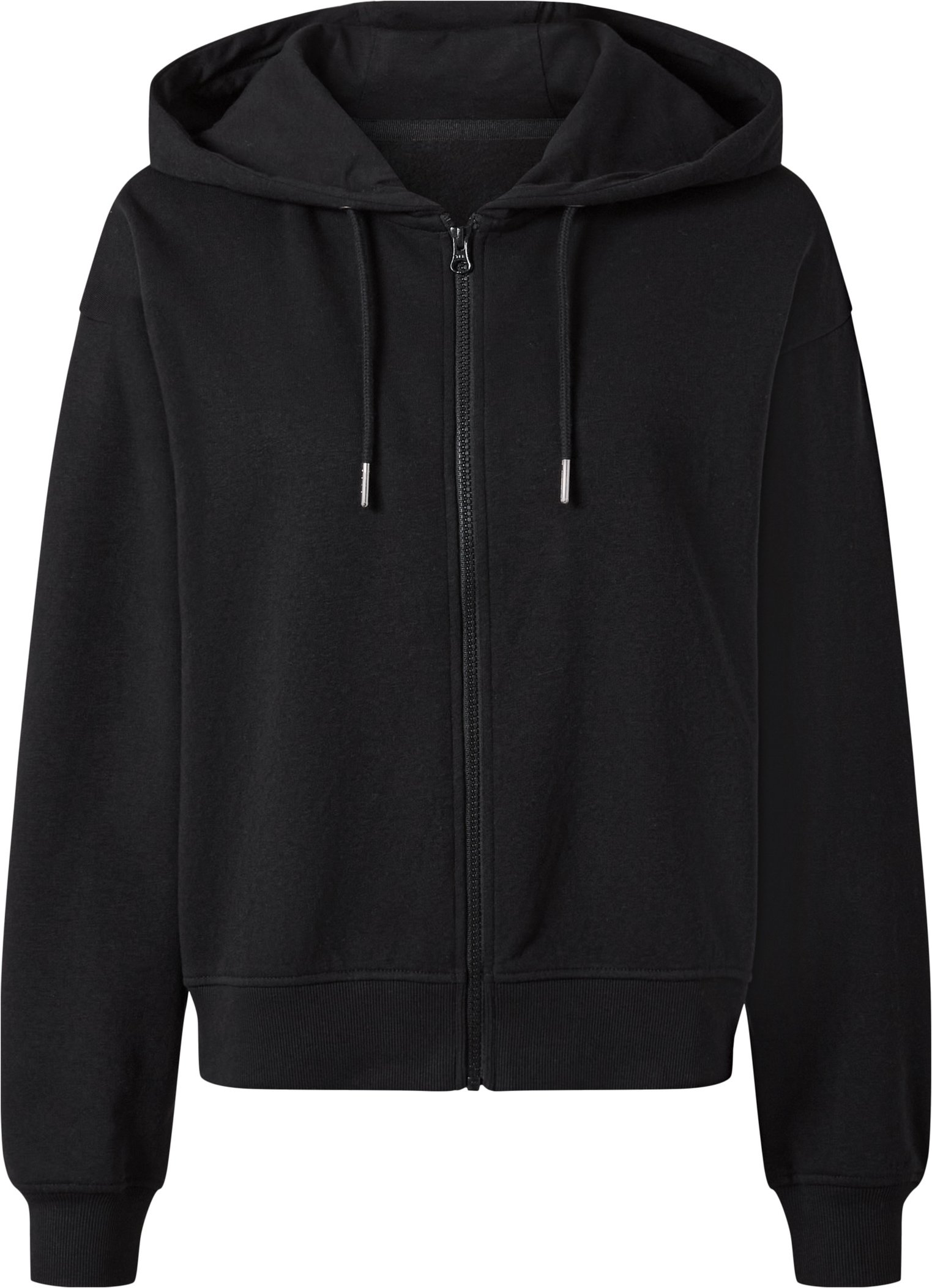Thumbnail - esmara® Damen Sweatjacke, leger mit überschnittenen Schultern (Schwarz, XS(32/34))