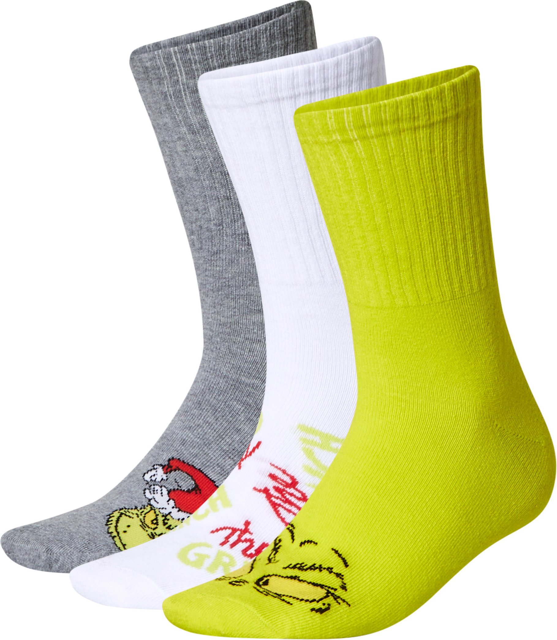 Socken, 3 Paar (grau/weiß/grün, 39-42)