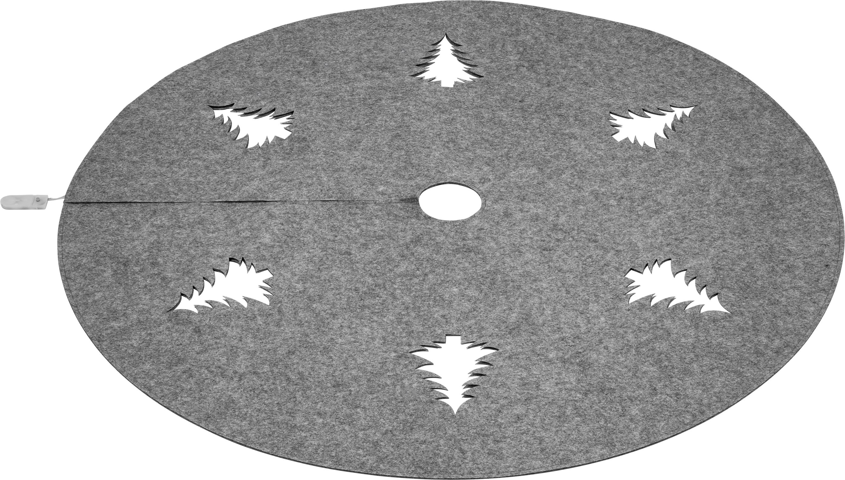 LIVARNO home LED-Weihnachtsbaumdecke (Rund, Grau)