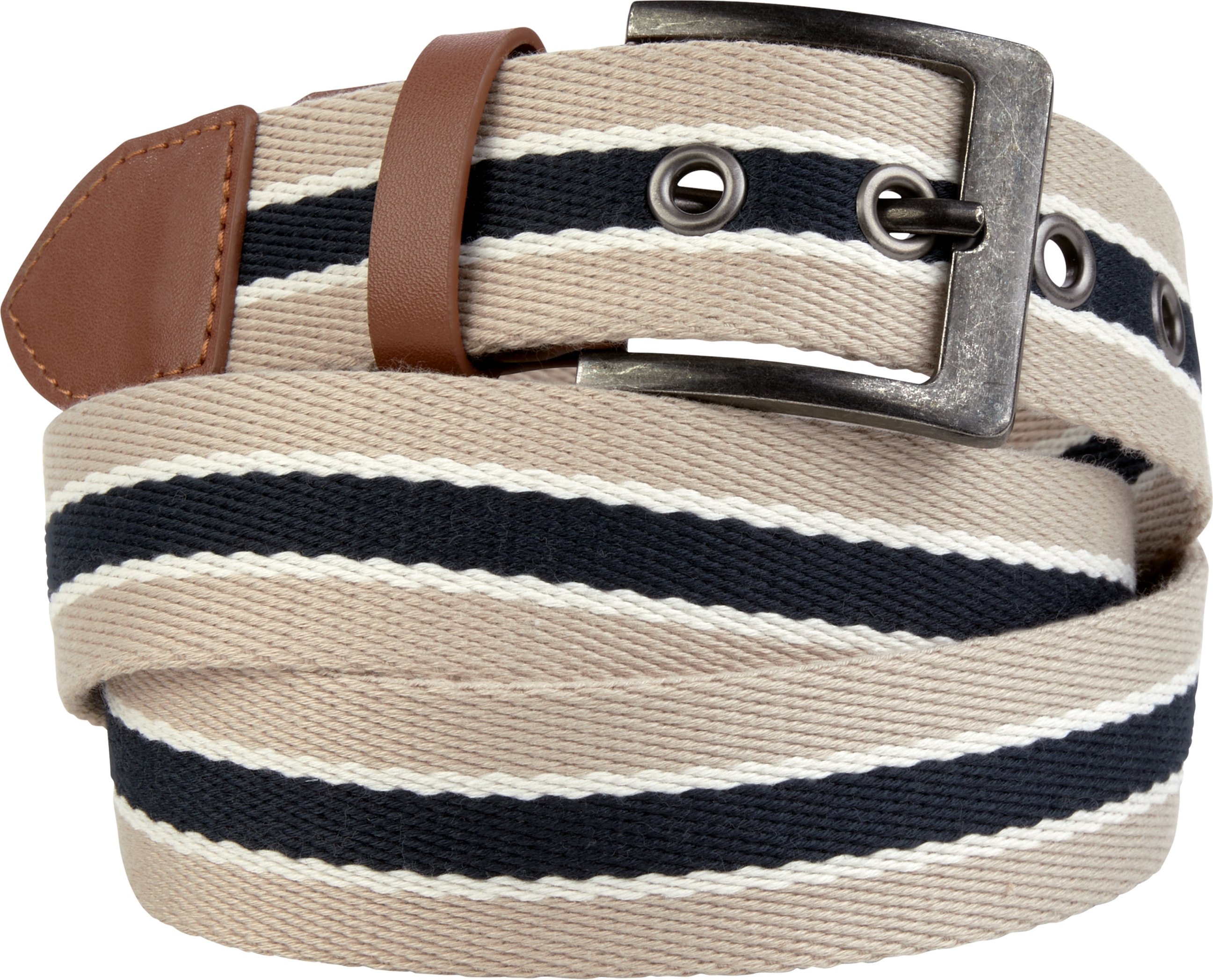 Thumbnail - LIVERGY® Herren Gürtel Canvas (grau/schwarz/weiß, 115)
