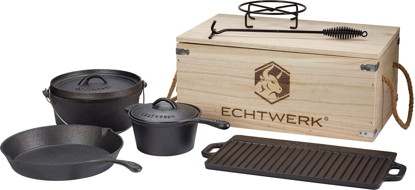 ECHTWERK 7-teiliges »Dutch Oven Set«, inkl. Holzkiste