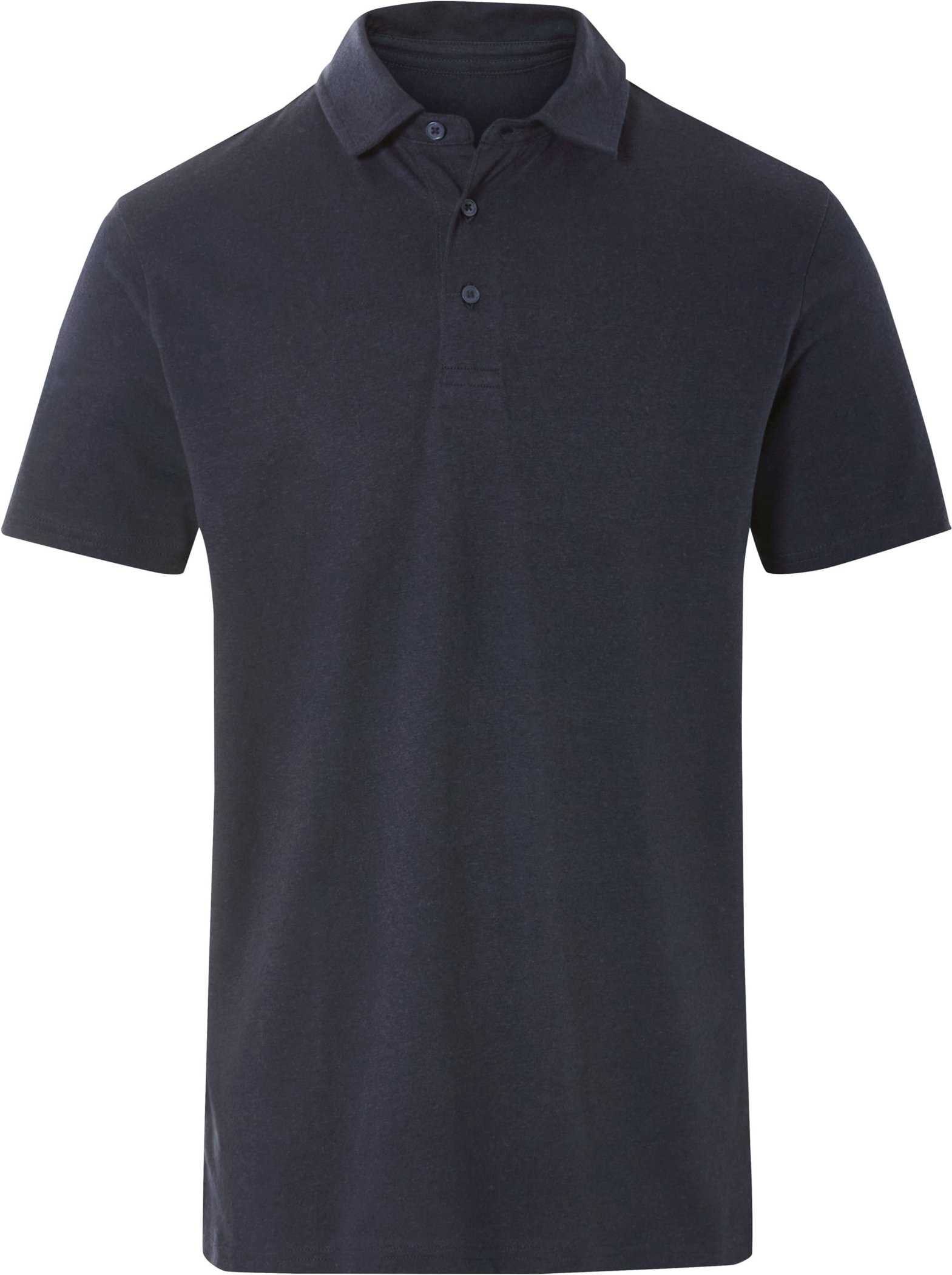 LIVERGY® Herren Poloshirt mit Leinen (navy, XL (56/58))