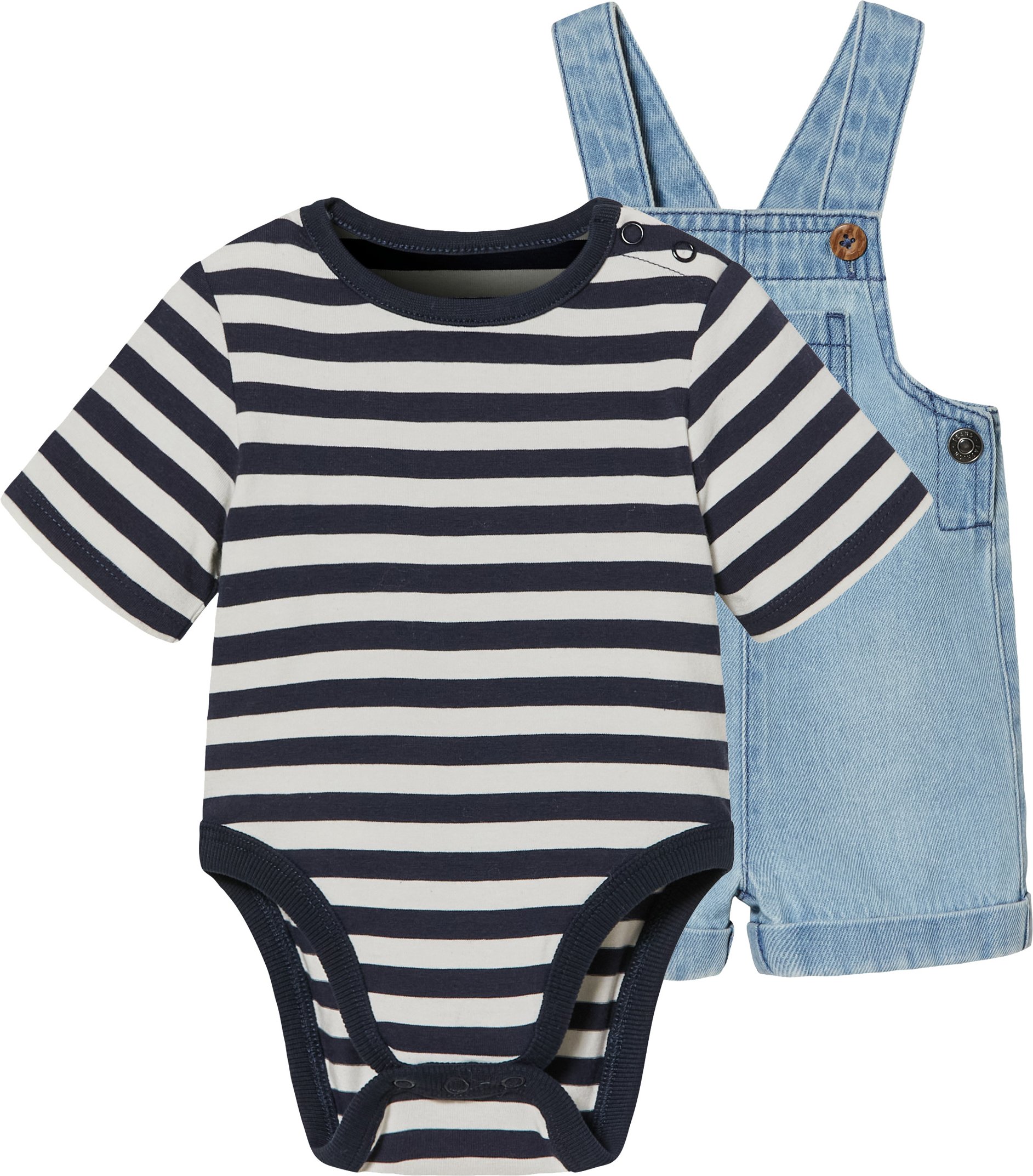 lupilu® Baby Set, 2-teilig (62, hellblau/Streifen)