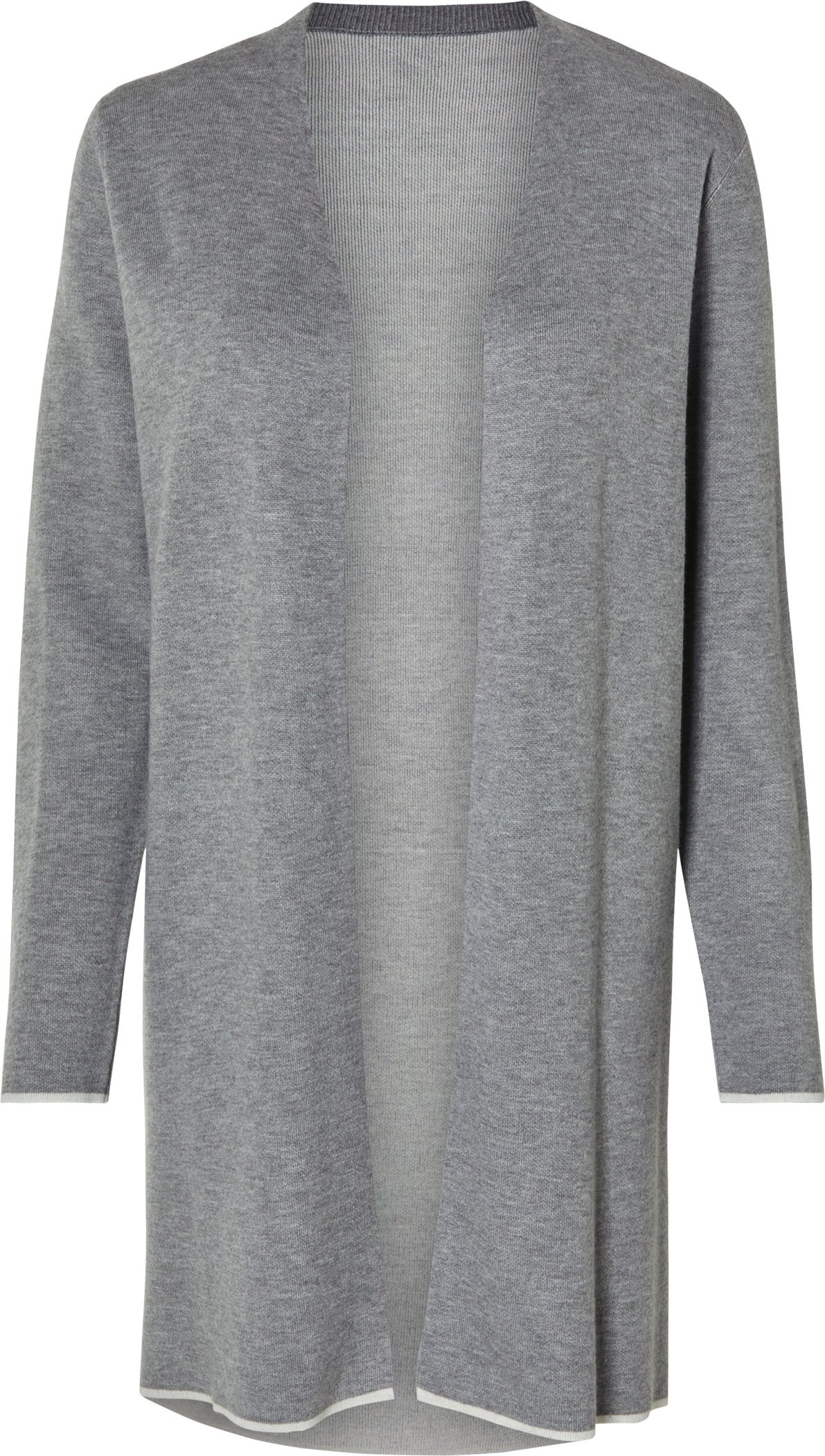 esmara® Damen Feinstrick-Cardigan, leger geschnitten (Grau, XS(32/34))