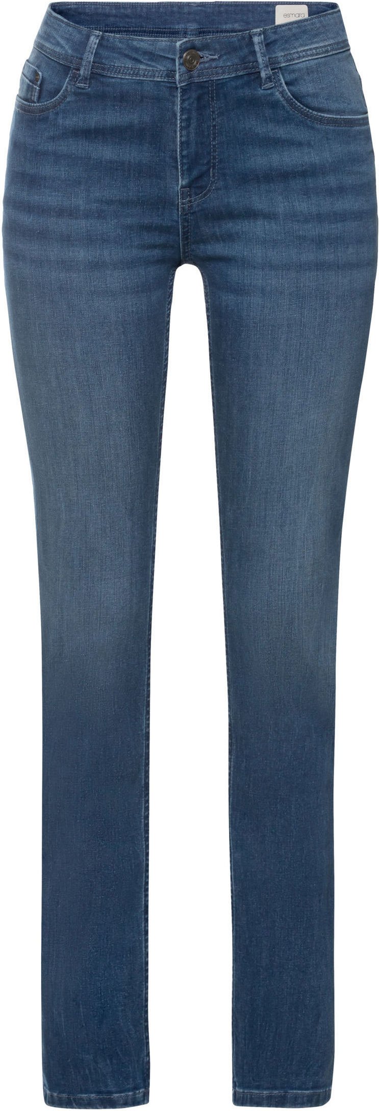 esmara® Damen Jeans Slim Fit (reguläre Länge, Blau, 34)