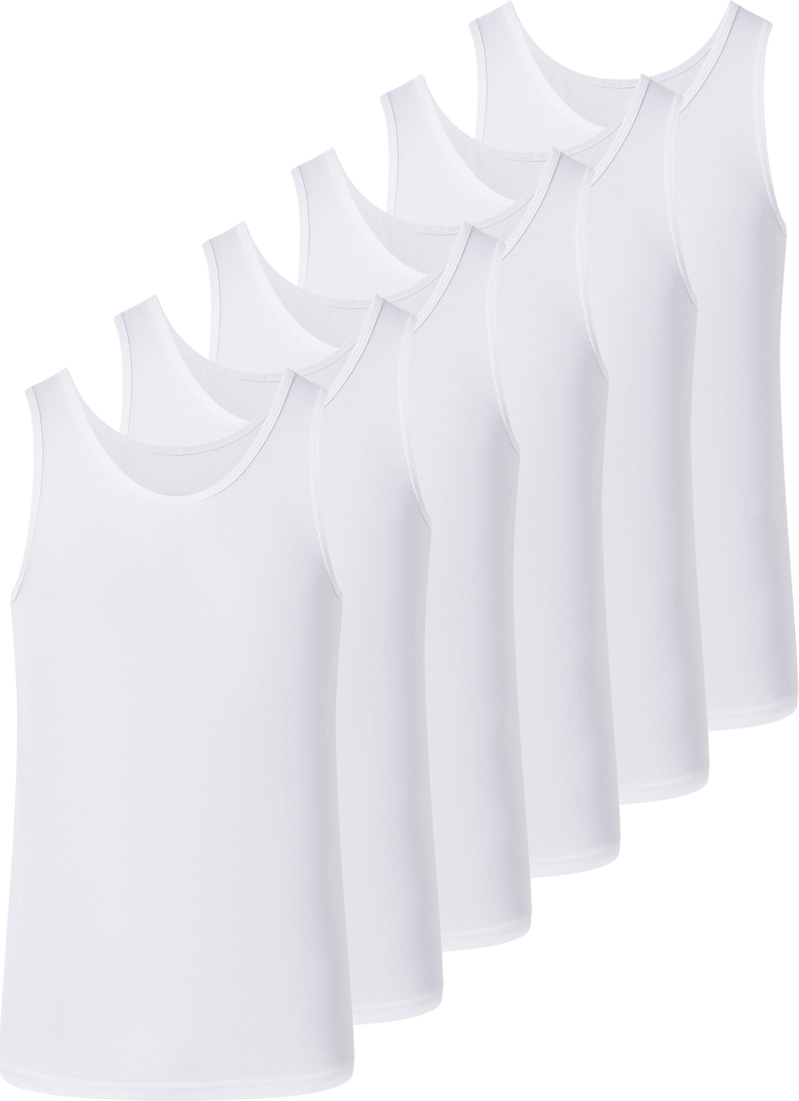 esmara Men Herren Achselhemd Single Jersey 6er (7/XL)