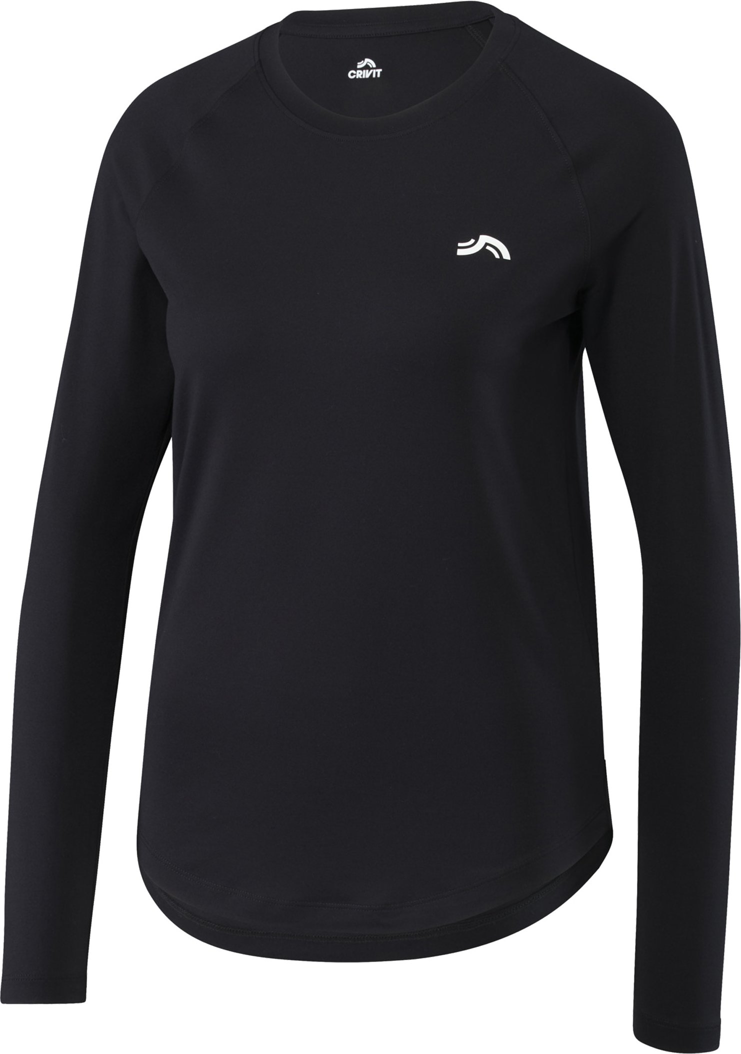 CRIVIT Damen Funktionsshirt langarm (Schwarz, L(44/46))