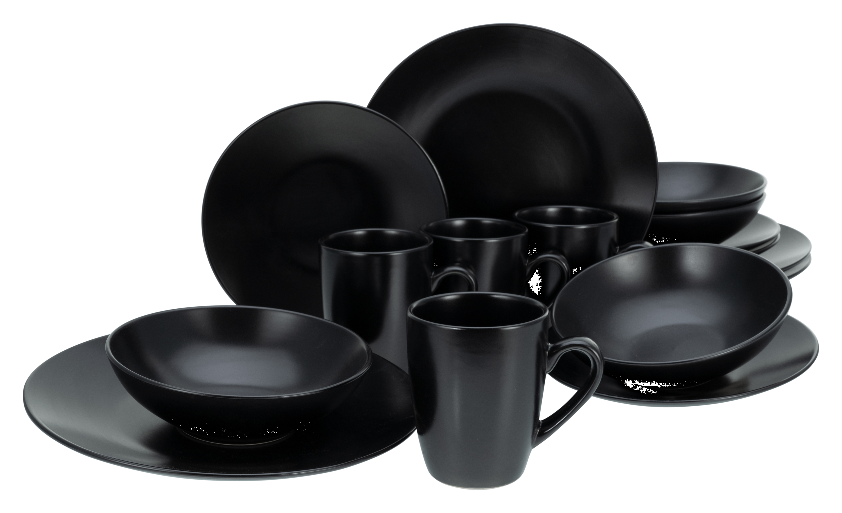 Creatable Geschirrset »Black Matt«, 16-teilig