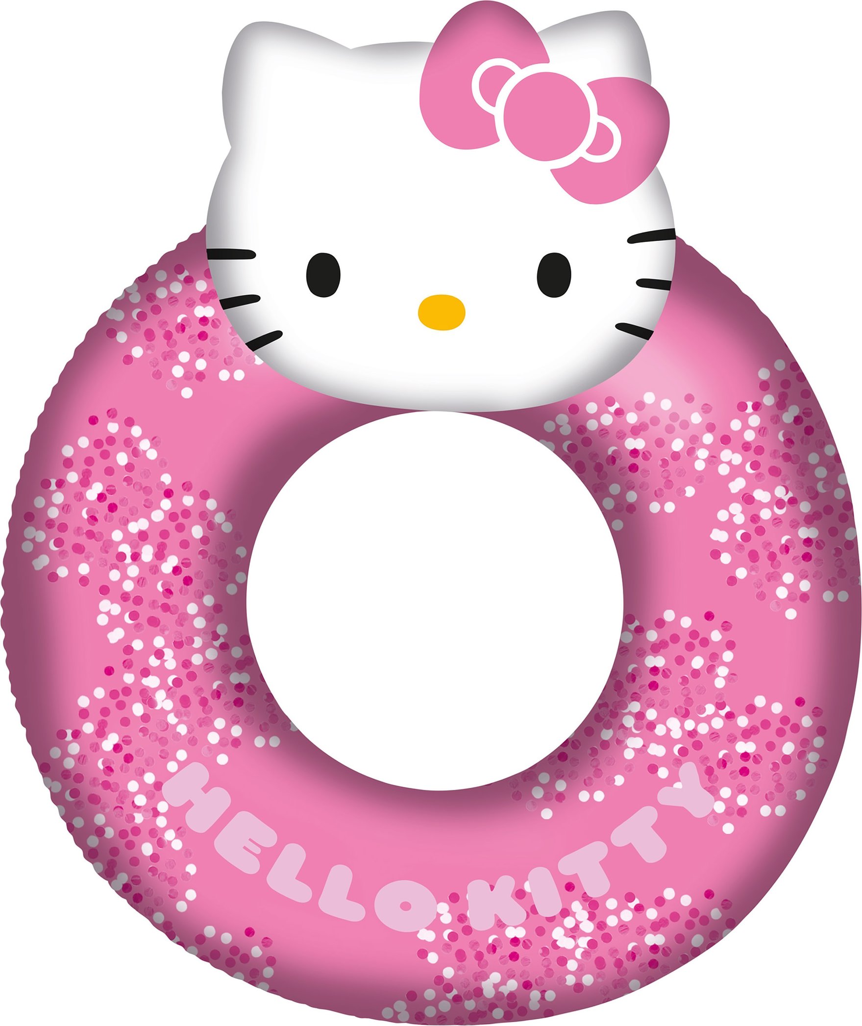 Hello Kitty großer Schwimmring, 90 cm, mit Glitzer gefüllt
