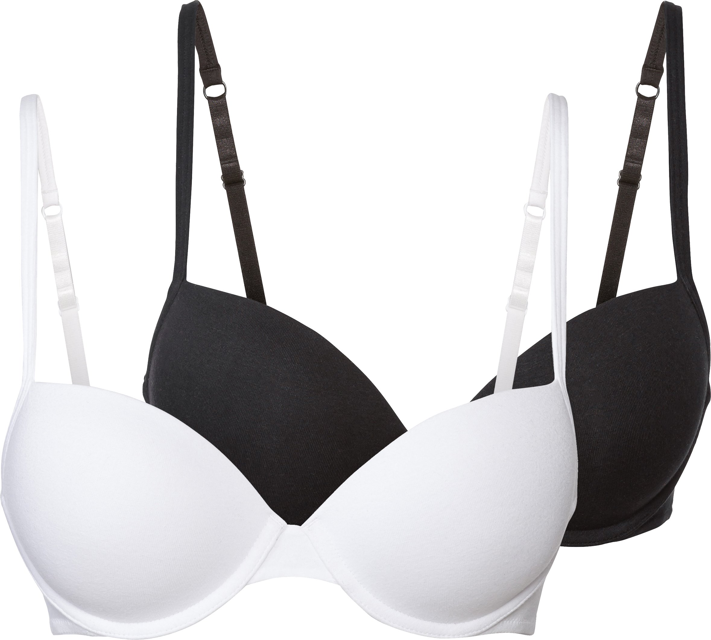 Thumbnail - esmara® Damen Bügel BH, 2 Paar (Schwarz/weiß, 85C)