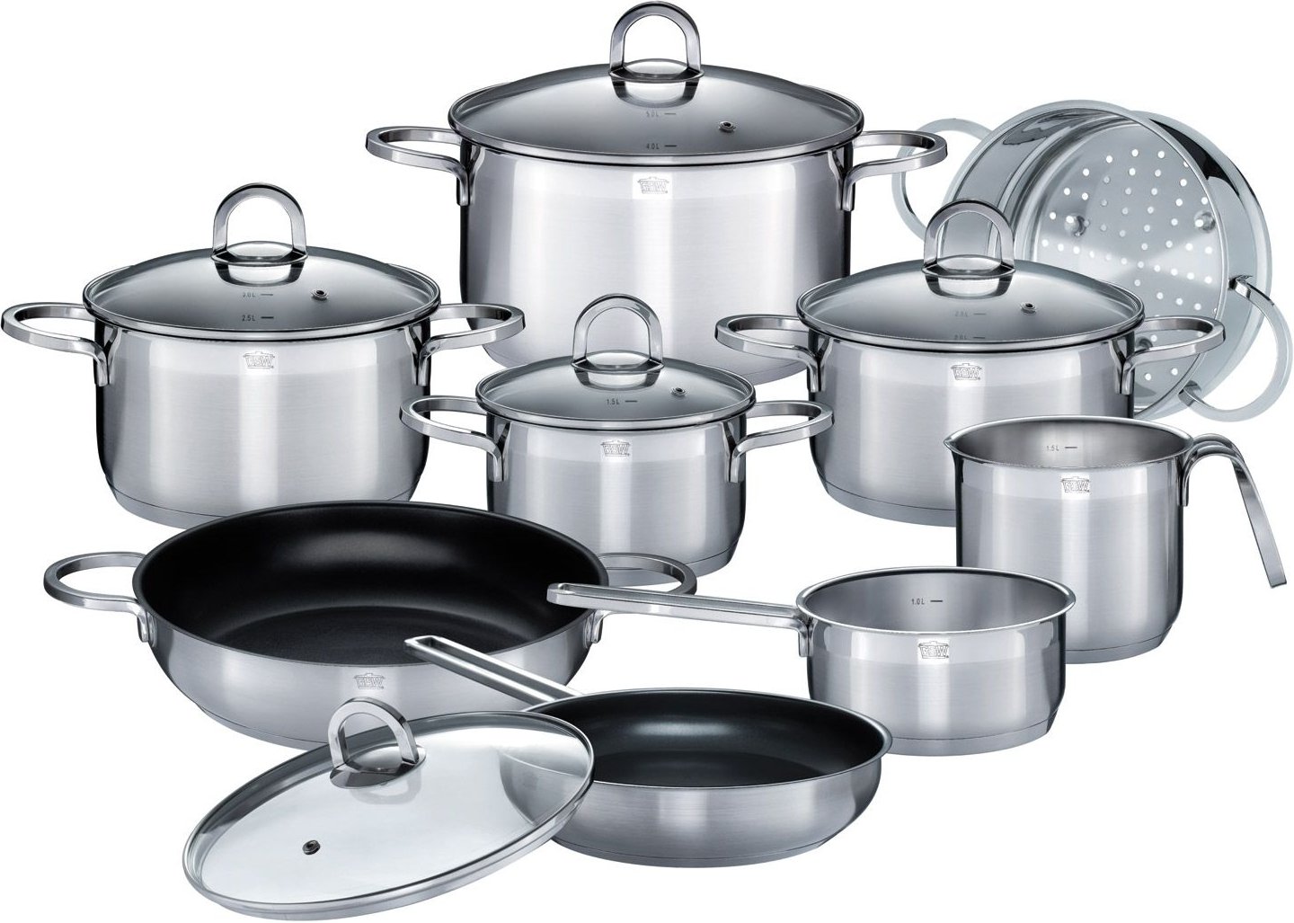 GSW Kochtopf-Set »Alara«, 14-teilig, Kapselboden, Töpfe mit Literskala, aus Edelstahl