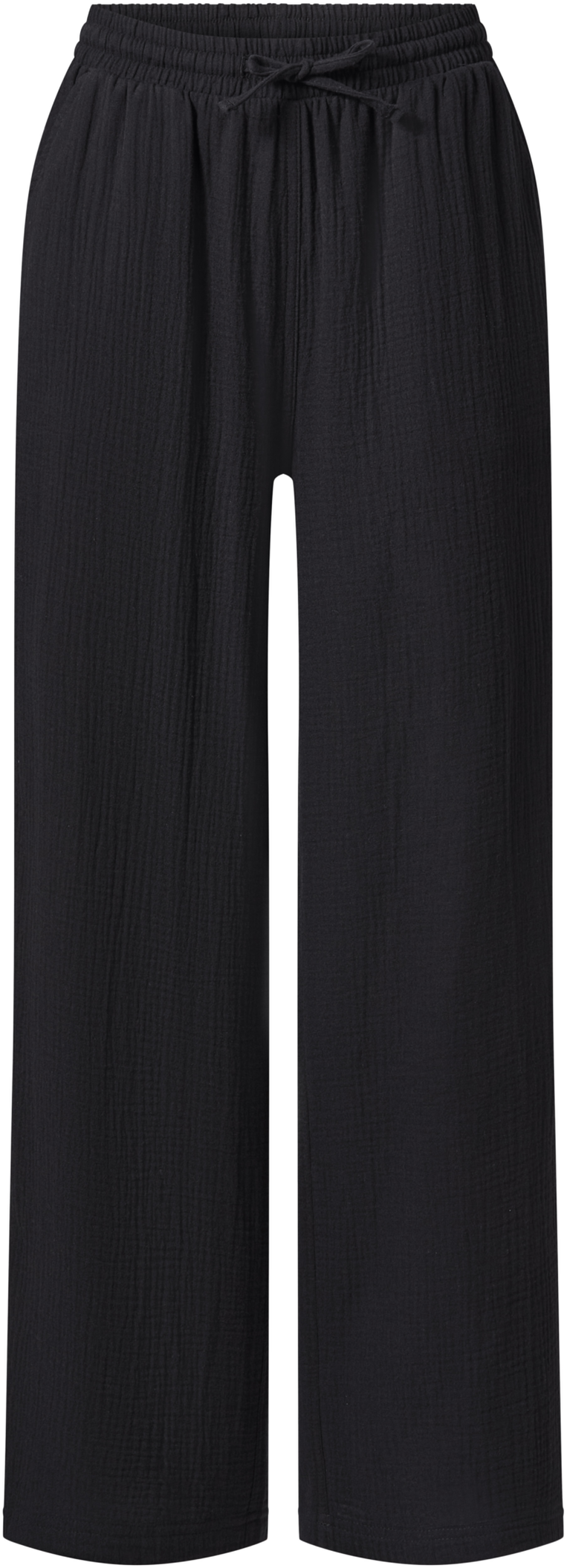 esmara® Damen Musselin-Hose, aus reiner Baumwolle (Schwarz, XS (32/34))