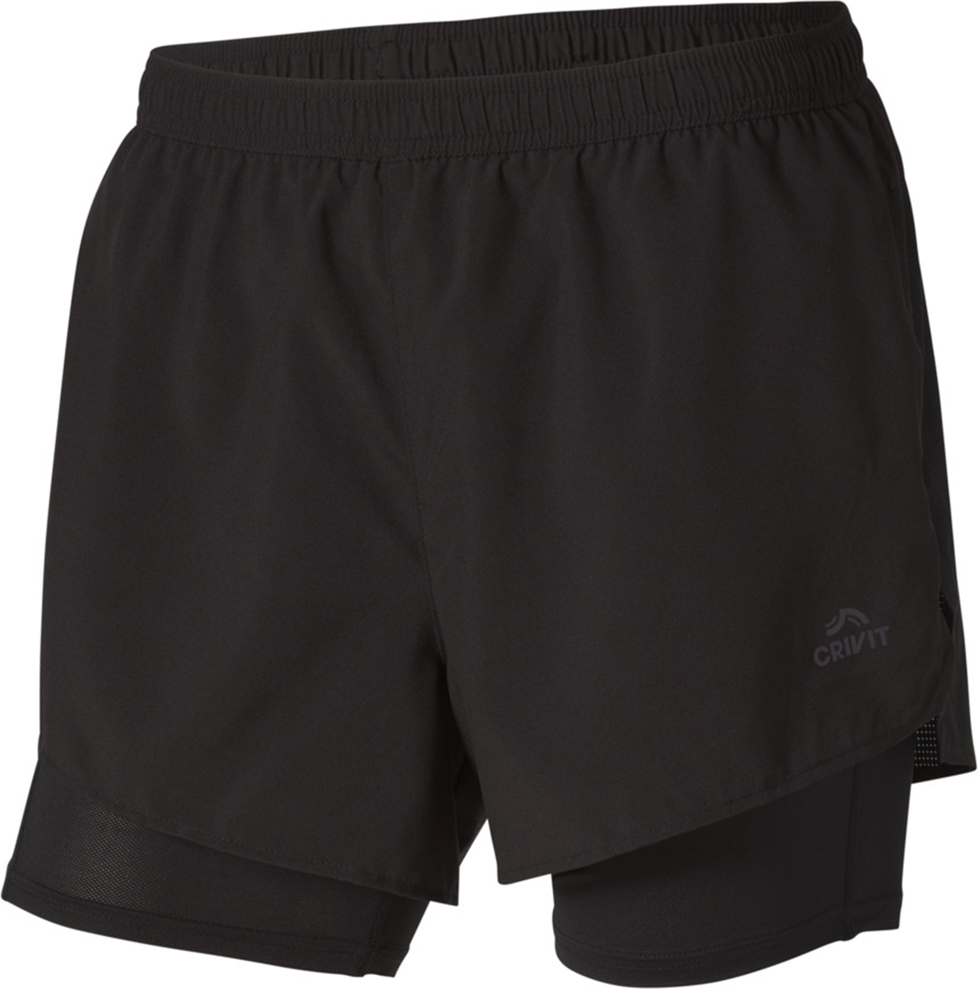 Thumbnail - CRIVIT Herren Funktionsshorts Web Laufen 2-in-1 (Schwarz, M (48/50))