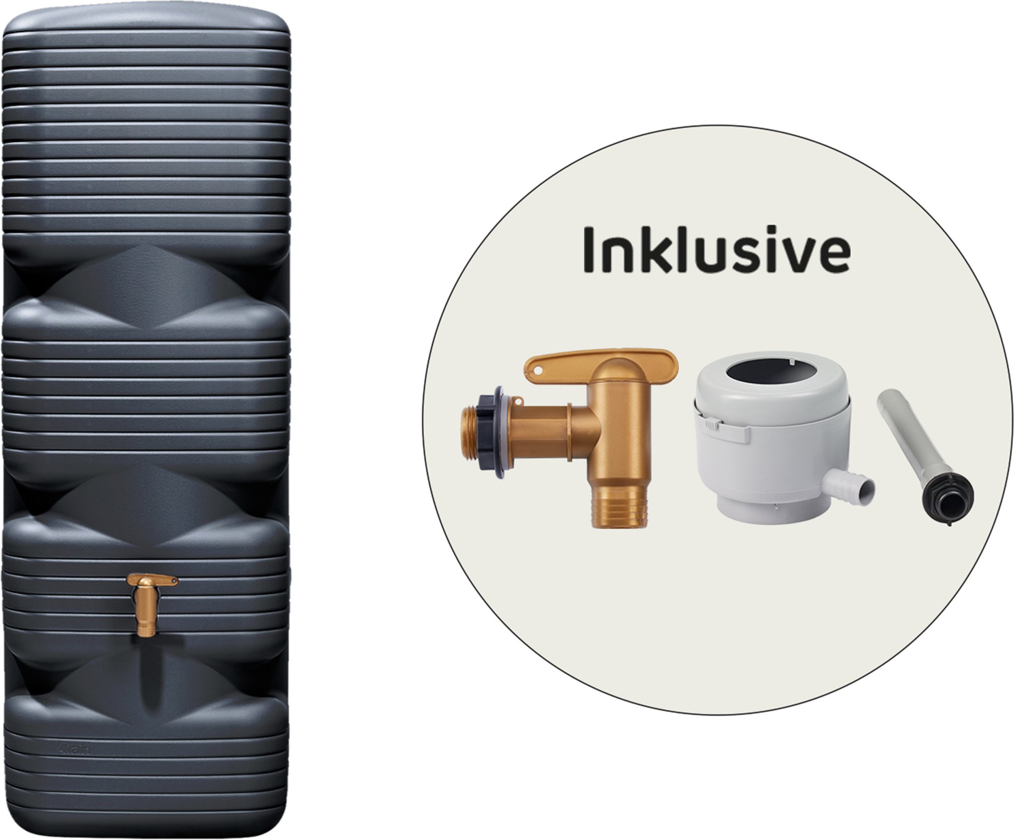 4rain Wandtank Komplett-Set »QUADRO«, 170 Liter""