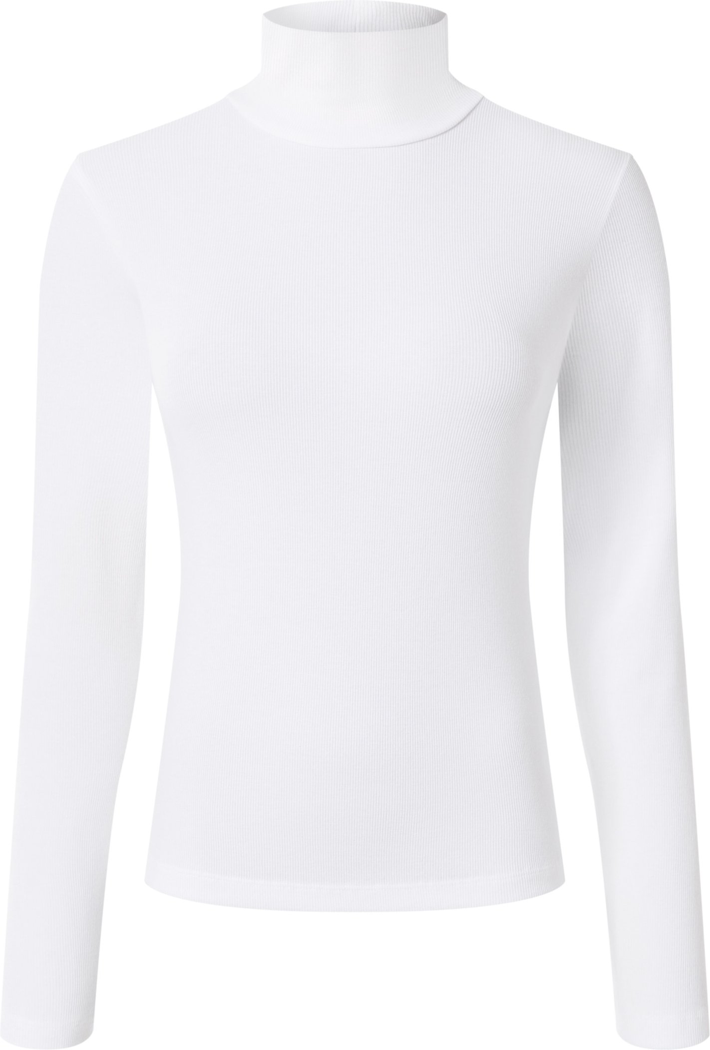 esmara® Damen Langarmshirt Rollkragen (Weiß, M(40/42))