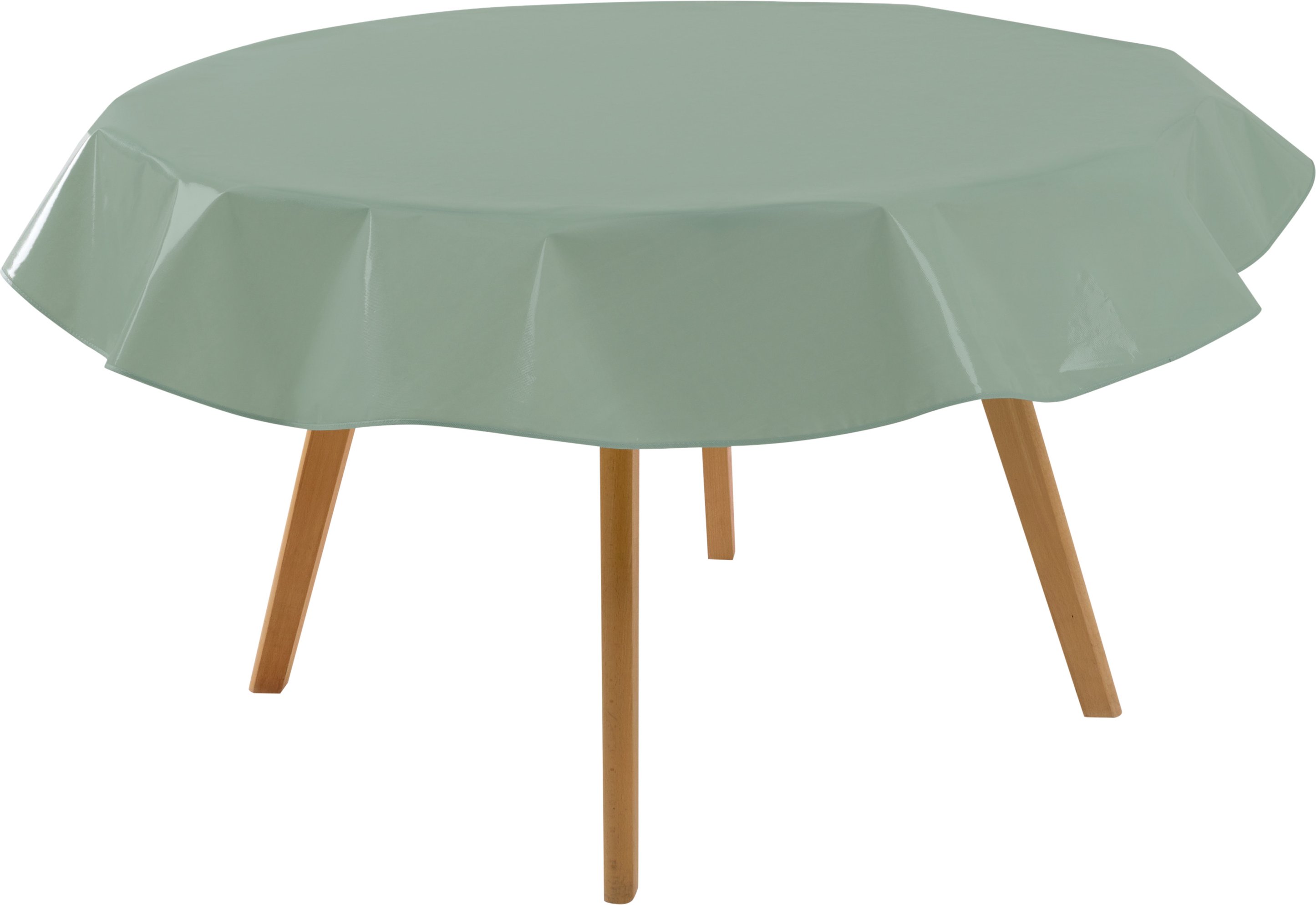 LIVARNO® Lacktischdecke abwischbar (Ø 160cm, rund, Grün)