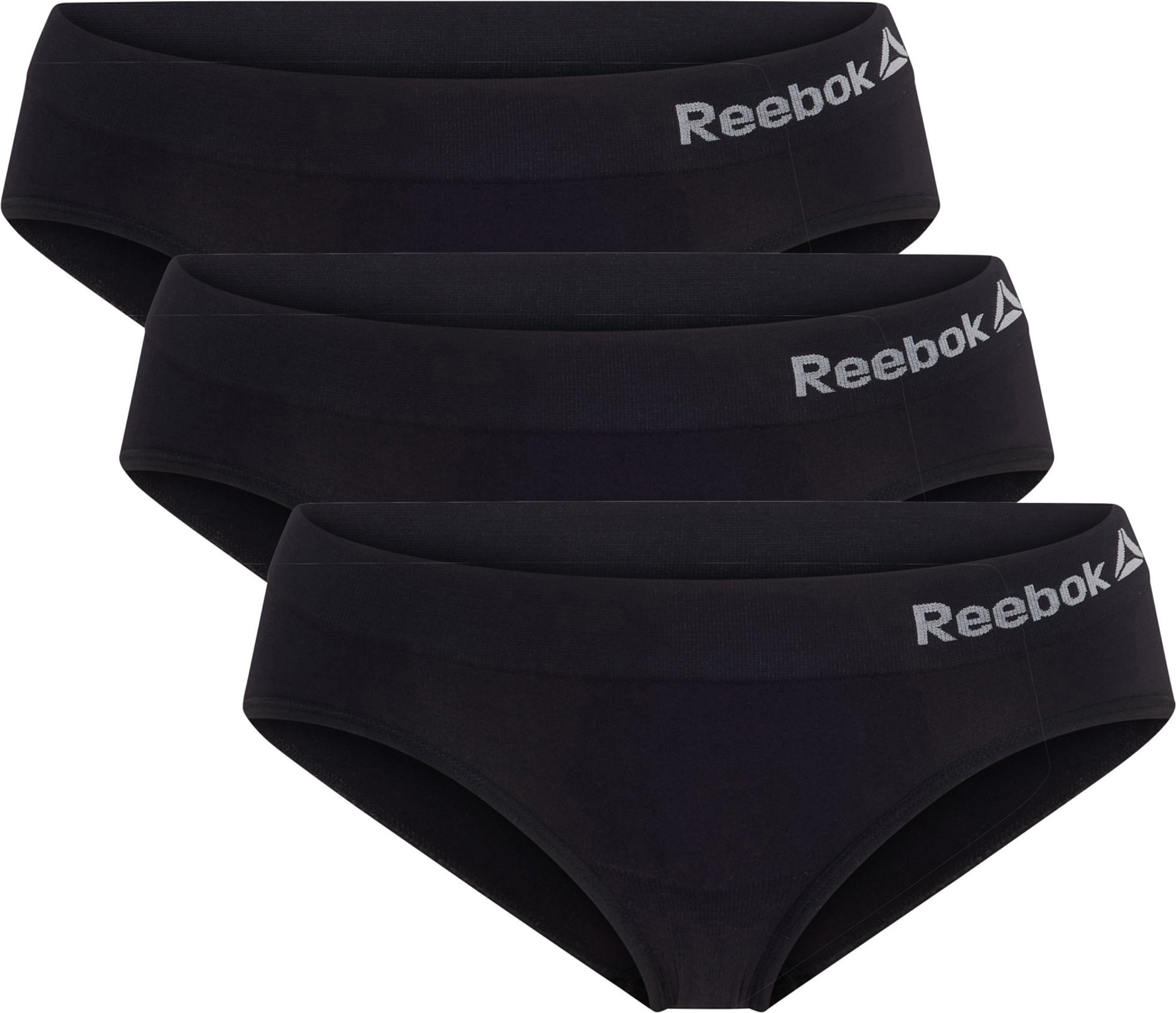 Reebok Damen Slips 3 Stück (Schwarz, S)