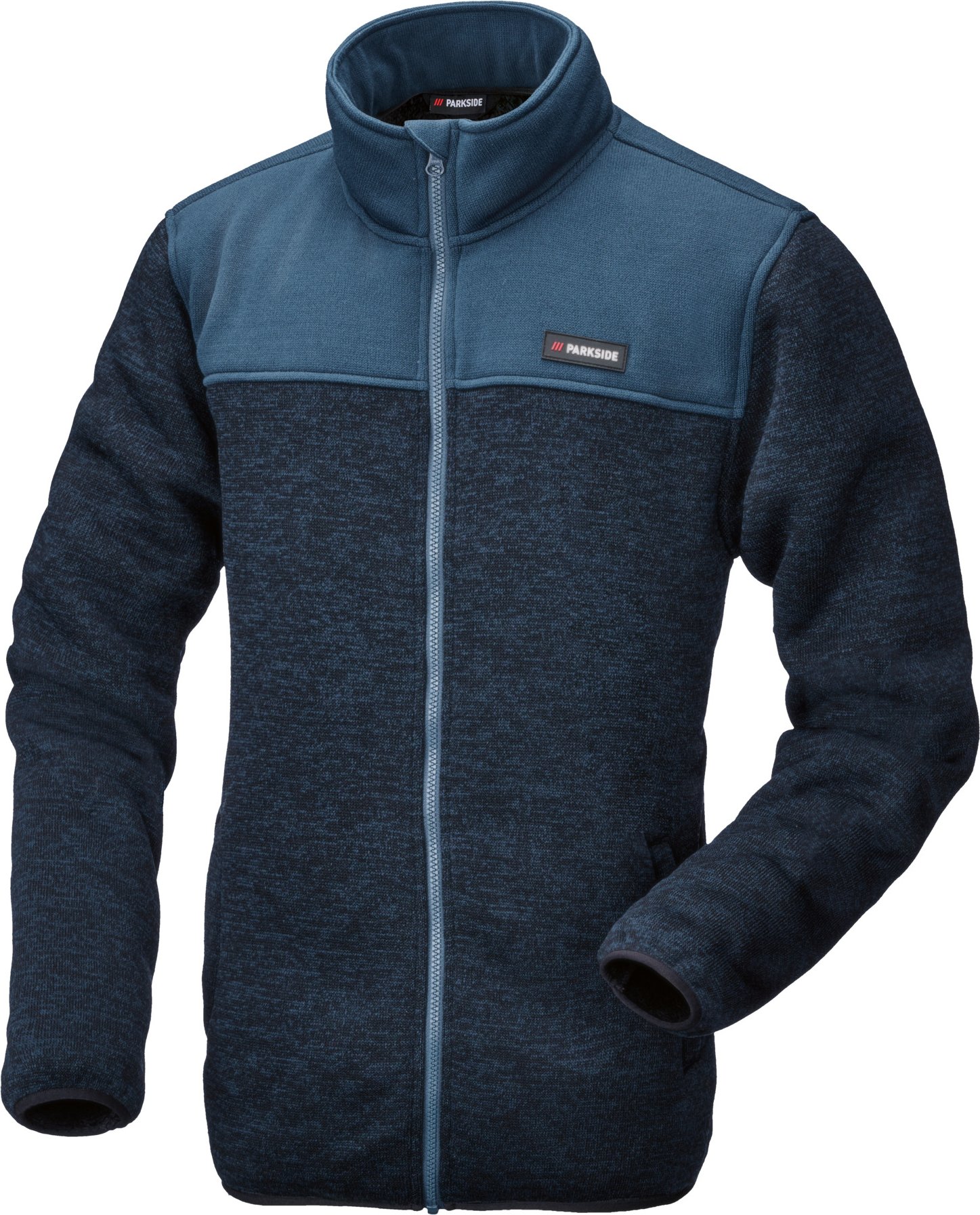 PARKSIDE® Herren Jacke Strickfleece Teddyfutter (Marine, L (52/54))
