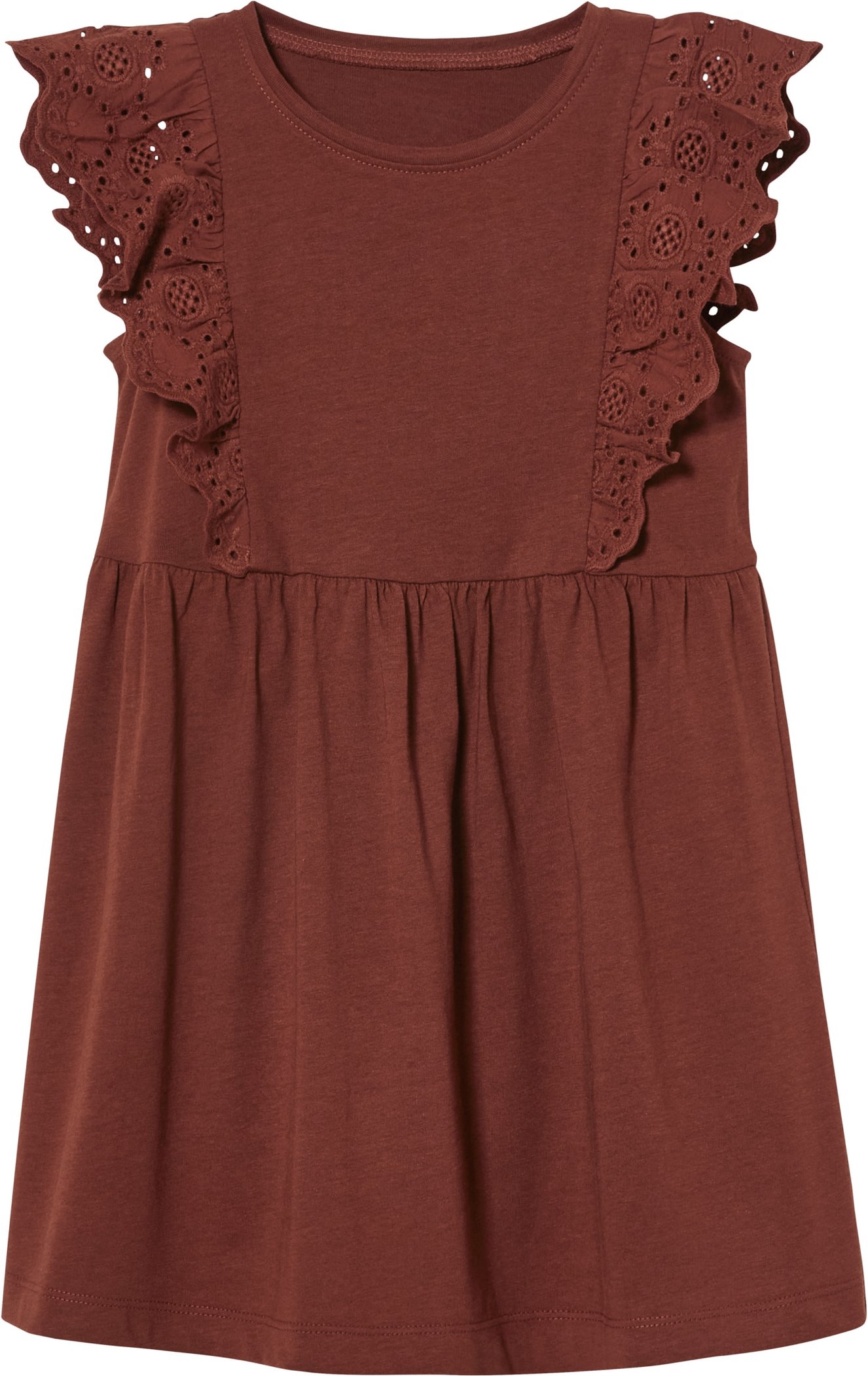 Thumbnail - lupilu® Kleinkinder Mädchen Kleid kurzarm (Braun, 98/104)