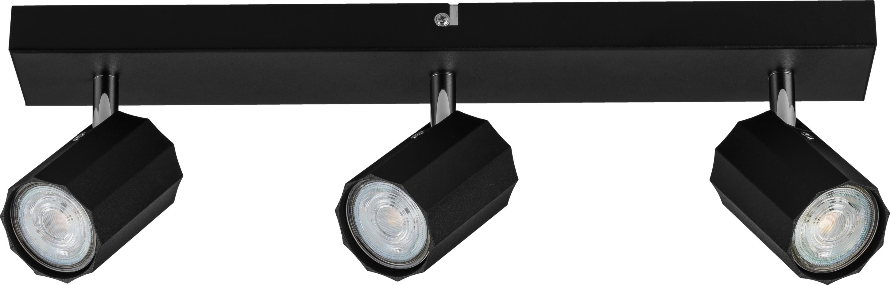 LIVARNO home Deckenstrahler / Schienenleuchte, mit 3 neig- und schwenkbaren Spots (Schienenleuchte, mattschwarz)