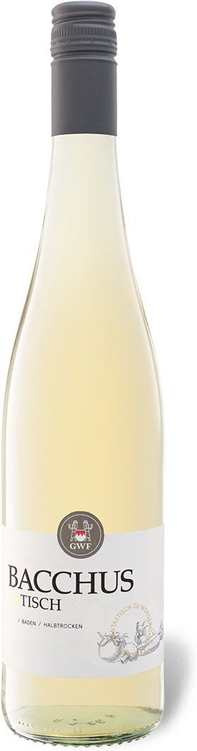 GWF Bacchus zu Tisch Baden QbA halbtrocken, Weißwein 2023