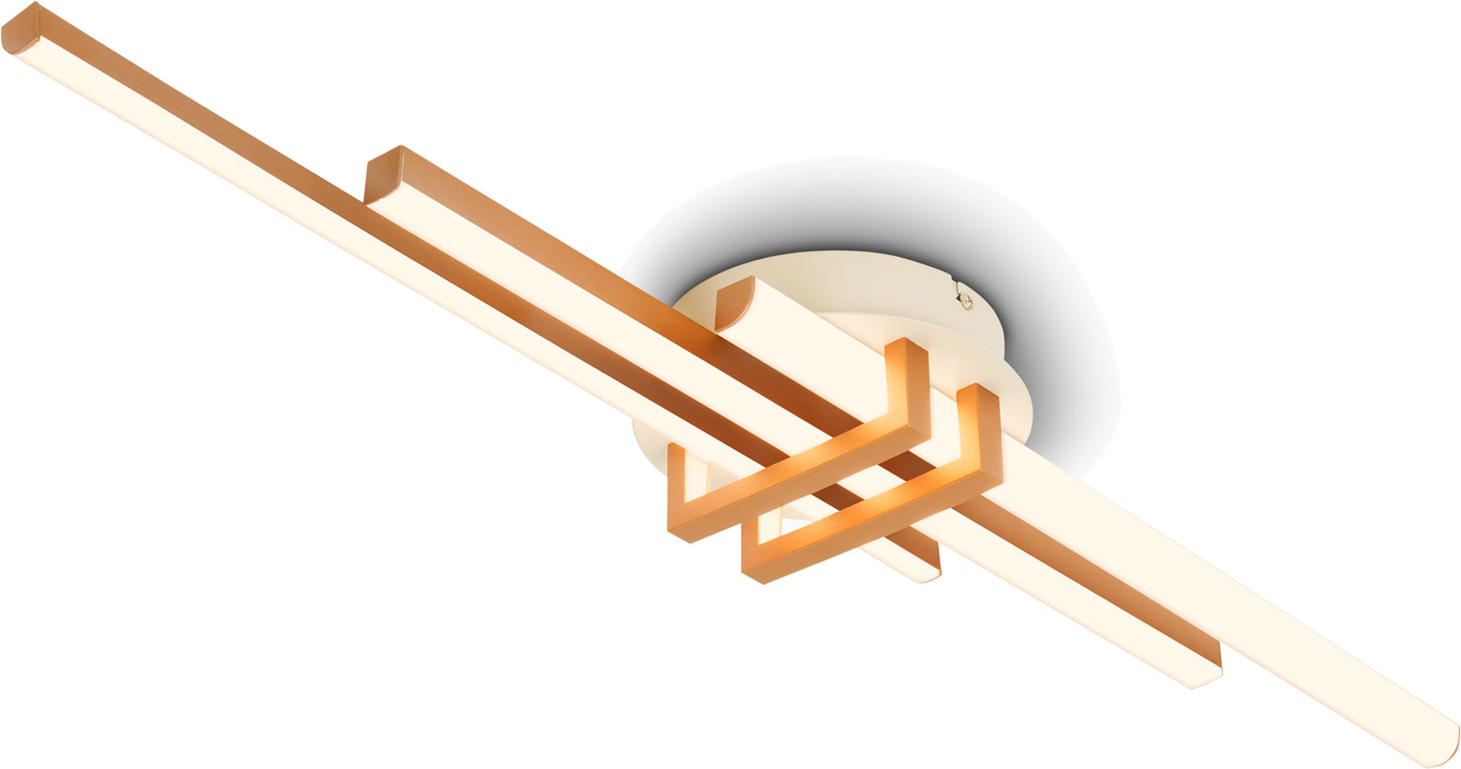 Briloner LED Deckenleuchte mit Eckprofil (3er Stab, Coffee, Warm grey)