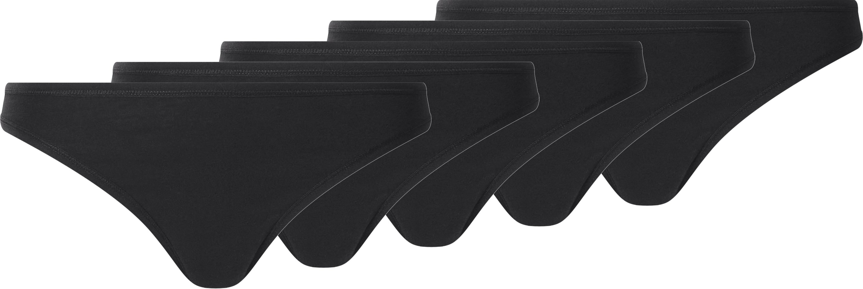 esmara® Damen String, 5 Stück (Schwarz, S(36/38))