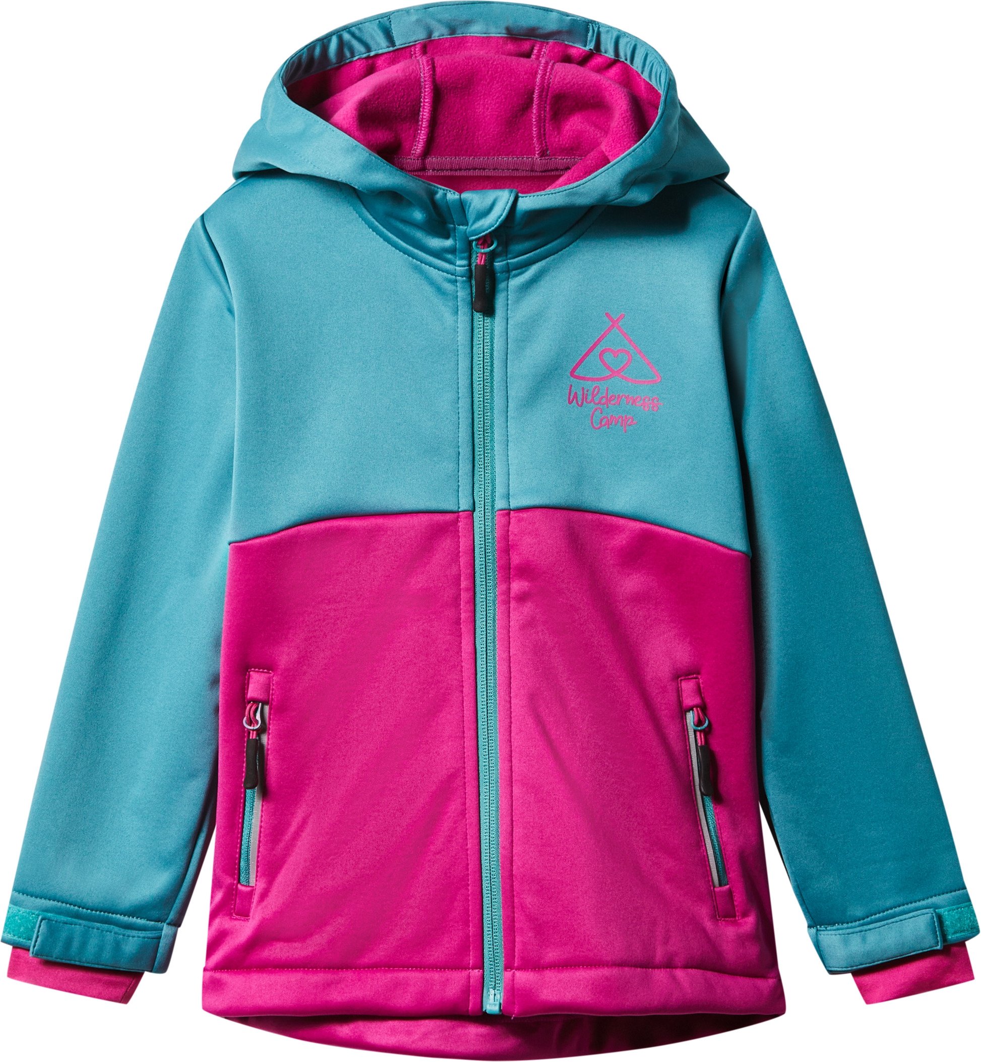 Thumbnail - lupilu® Kleinkinder Softshelljacke, gefüttert (türkis/pink, 98/104)