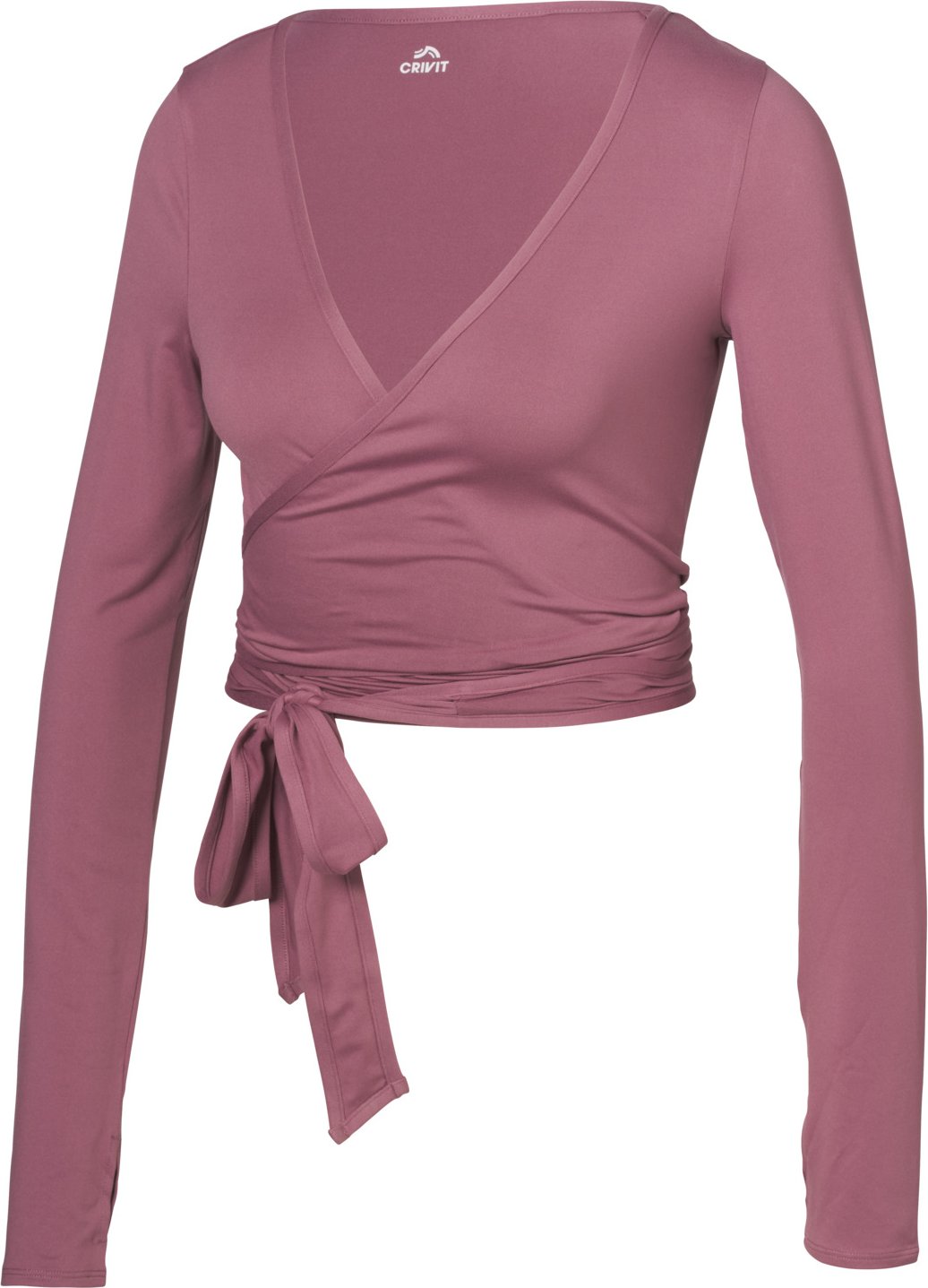 CRIVIT Damen Wrap Top GRS Hyaluron (Pink, L(44/46))