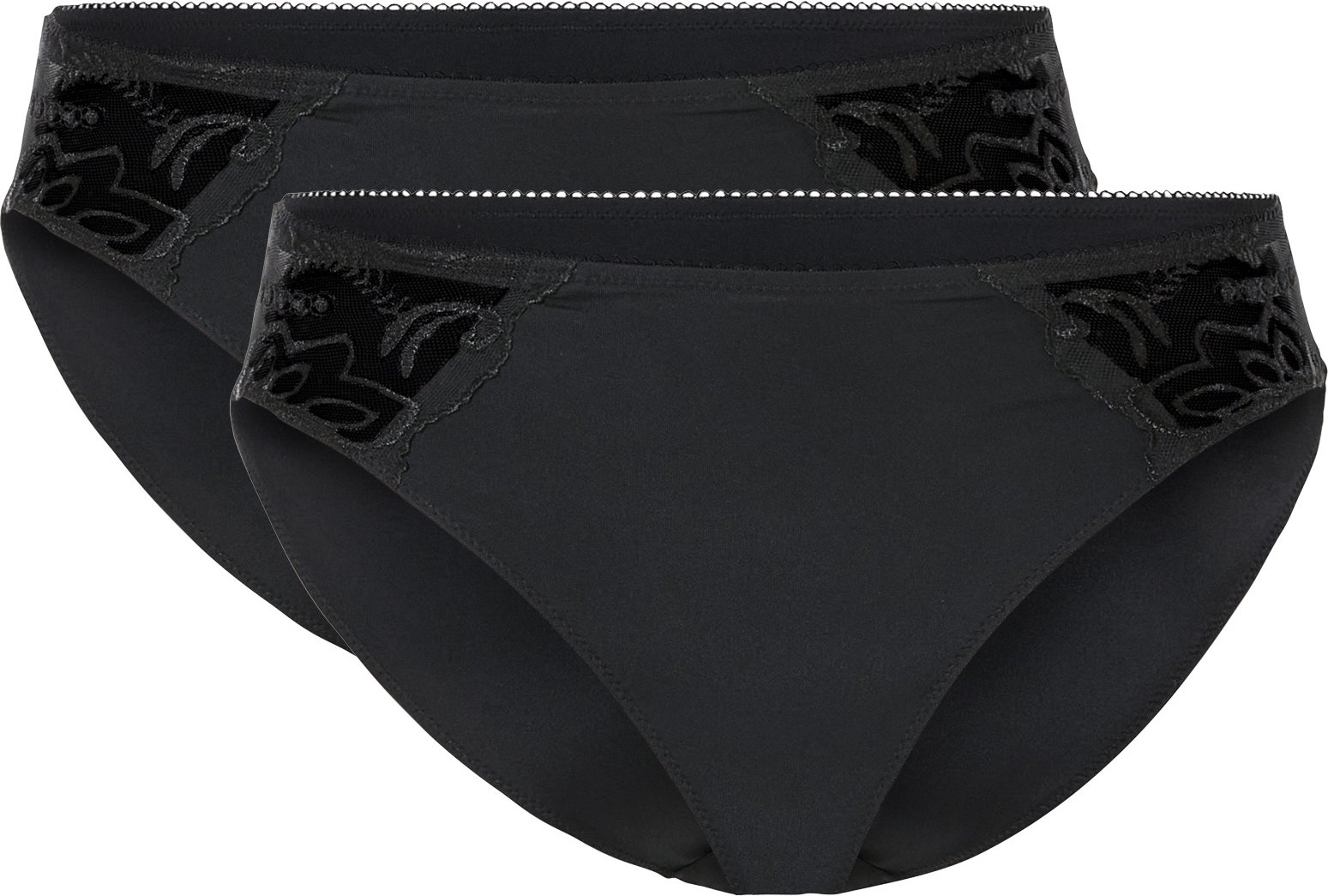 Thumbnail - esmara® Damen Slip mit Stickerei 2 Stück (Schwarz, S(36/38))